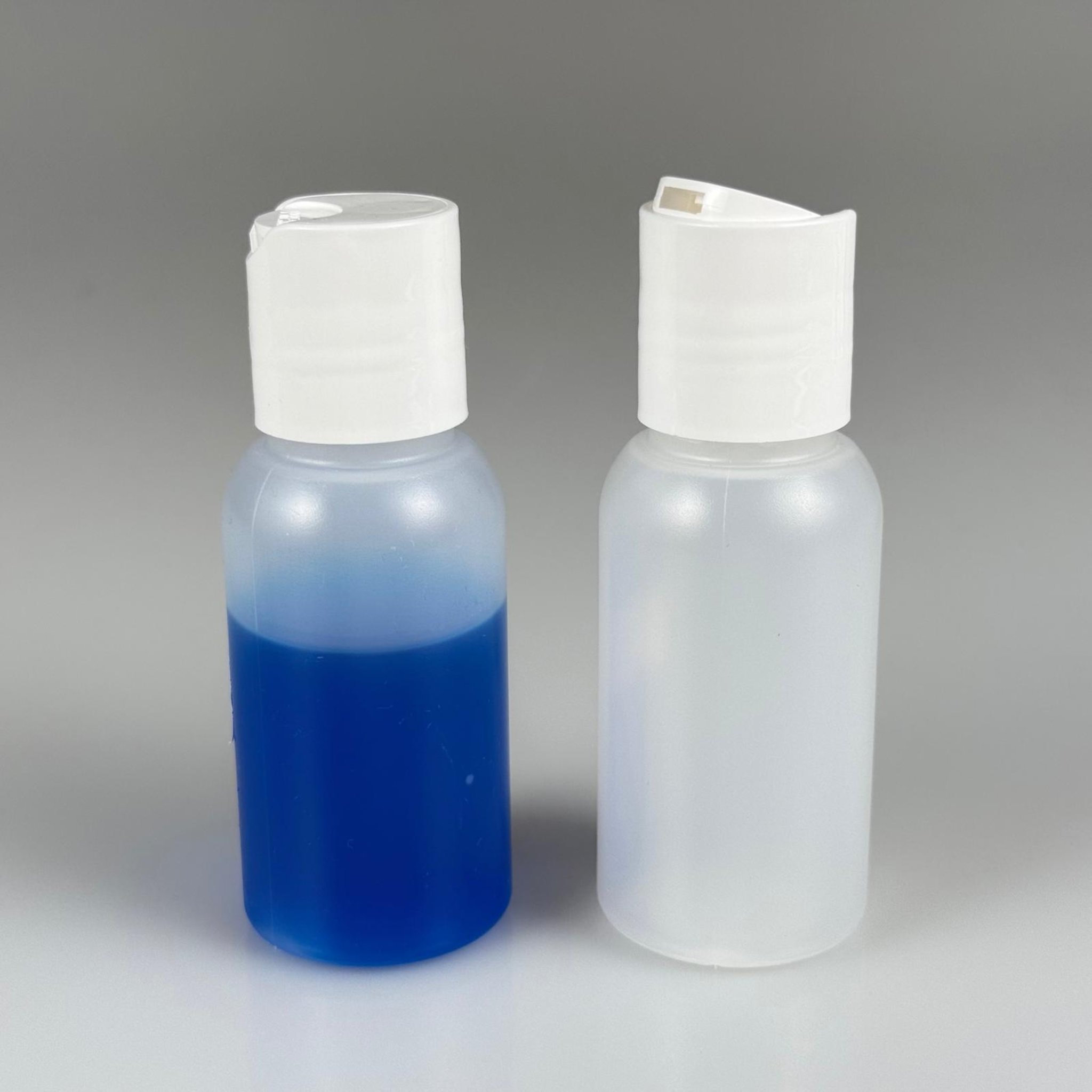 50 ML SIKILABİLİR YUMUŞAK POLİETİLEN PE PLASTİK ŞİŞE - BEYAZ DİSKTOP ŞAMPUAN AKITICI - 50 cc sos, yağ, kartuş, mürekkep vb için boş şişeler