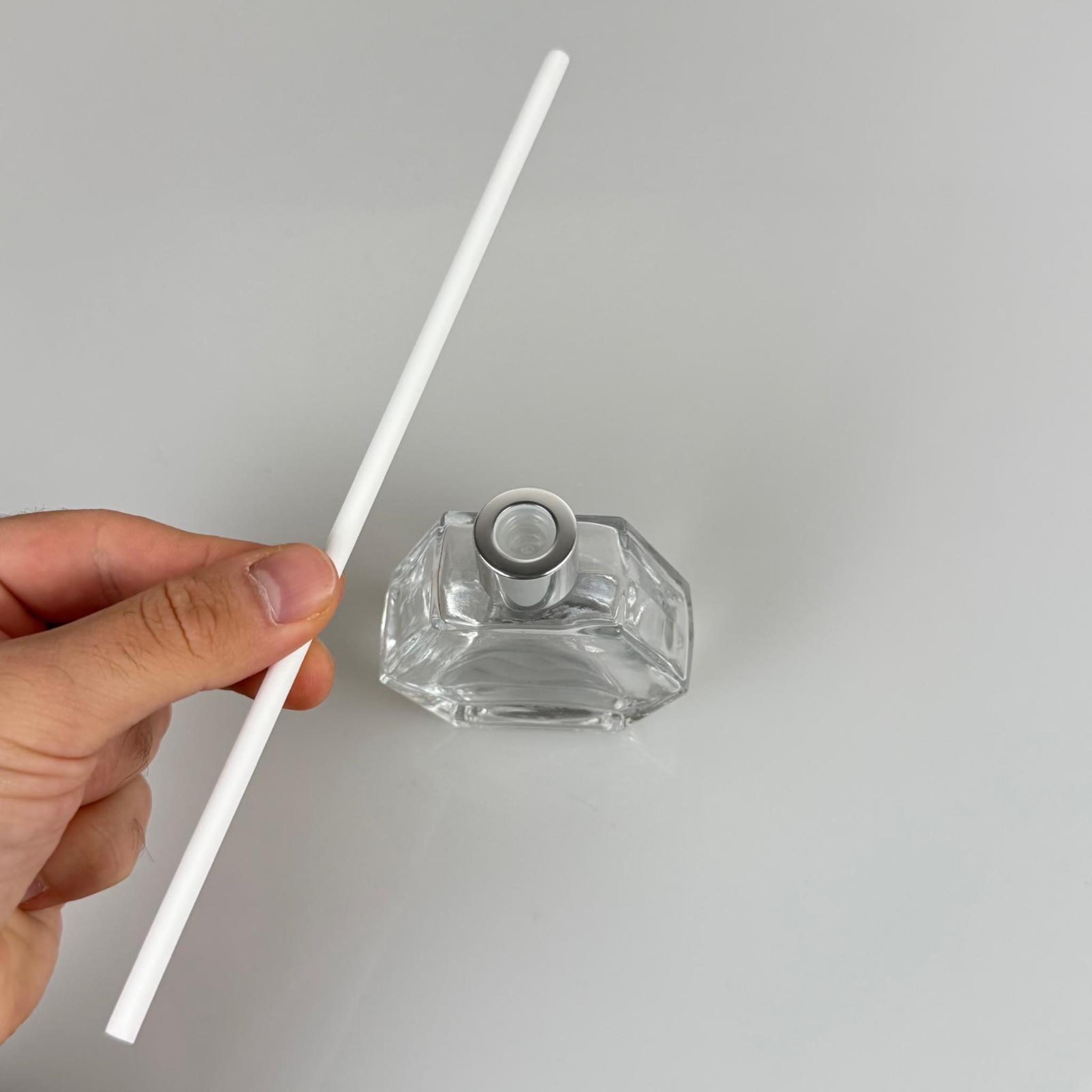 ALTIGEN MODEL CAM BAMBU ODA KOKUSU ŞİŞESİ + METAL GÜMÜŞ KAPAK + TIPA + KALIN BEYAZ FİBER BAMBU ÇUBUK - 50 ML SET TAKIM - HEDİYELİK PROMOSYON DİFFUSER ŞİŞELERİ