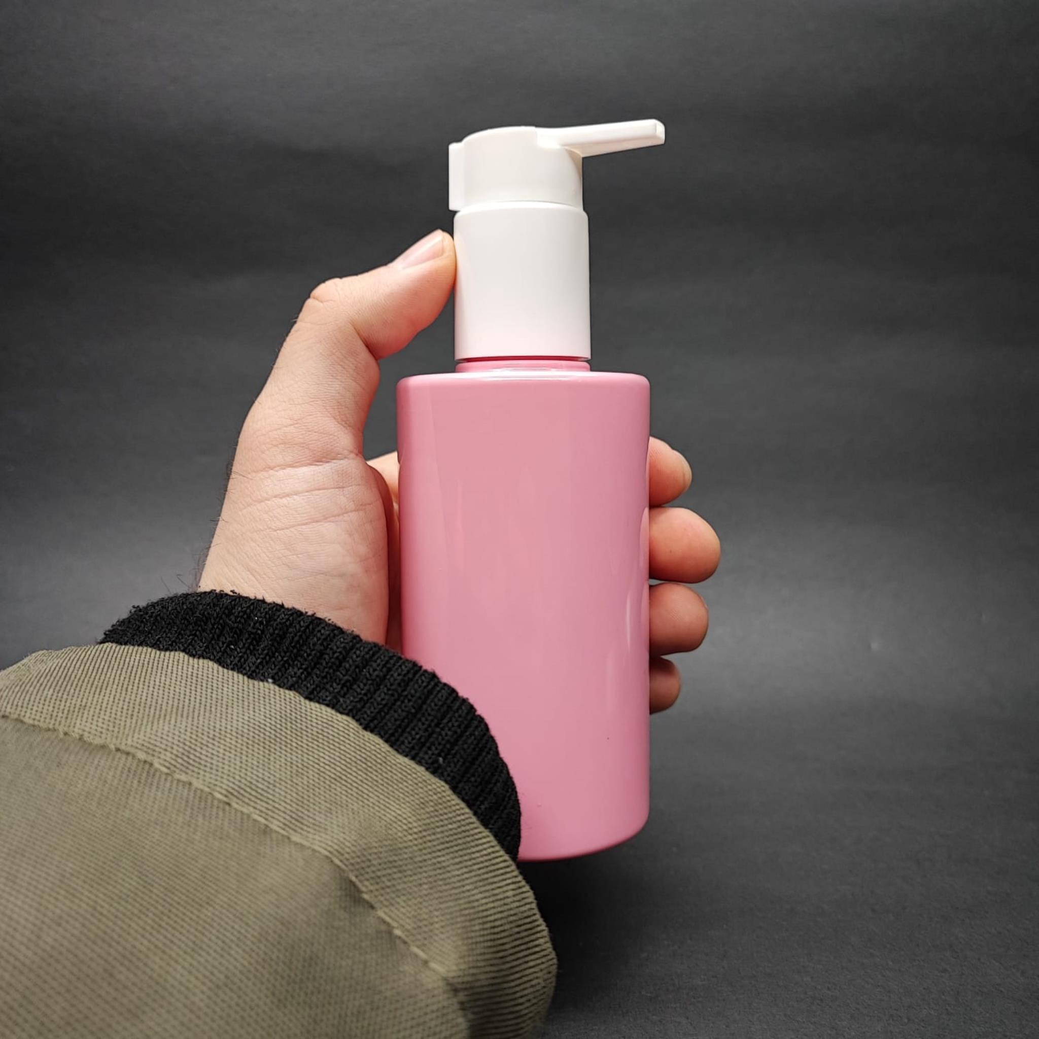 200 CC KÜT BOYUNLU SİLİNDİR PET ŞİŞE (24 GR) - BEYAZ XAVIER LOSYON POMPALI - 200 ML PLASTİK ŞİŞE - PEMBE