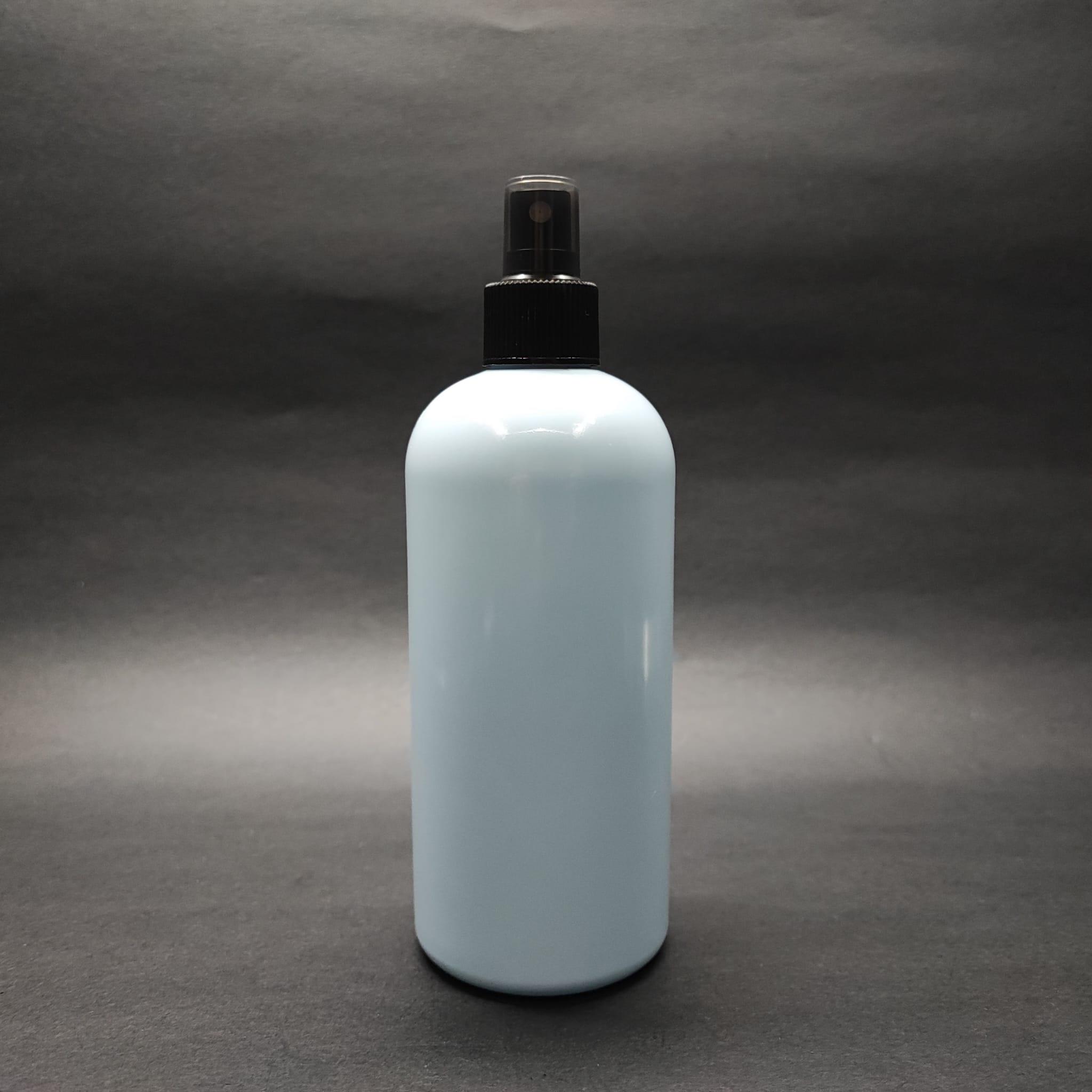 400 CC OVAL BOYUNLU SİLİNDİR PET ŞİŞE (30 GR) - SİYAH SPREYLİ - 400 ML PLASTİK ŞİŞE - BEBEK MAVİSİ