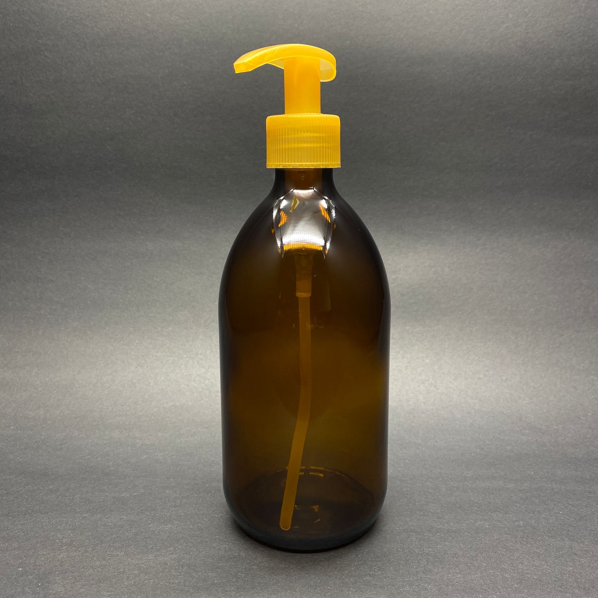 500 CC AMBER TOMBUL ÖZEL SERİ CAM ŞİŞE - GOLD POMPALI - 500 ML CAM ECZA ŞİŞESİ - KAHVERENGİ