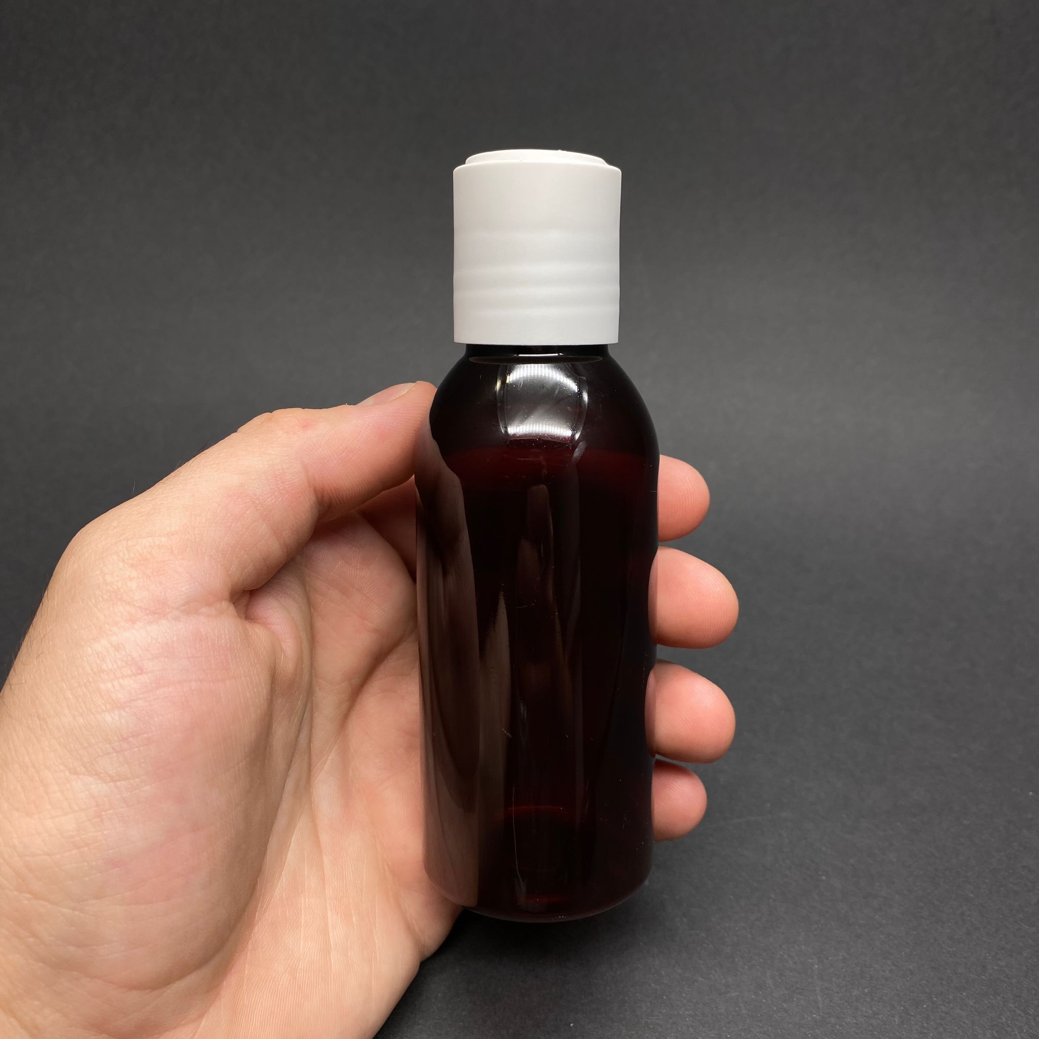 100 CC AMBER OVAL BOYUNLU PET ŞAMPUAN ŞİŞESİ -  100 ML BEYAZ DİSKTOP ŞAMPUAN KAPAKLI