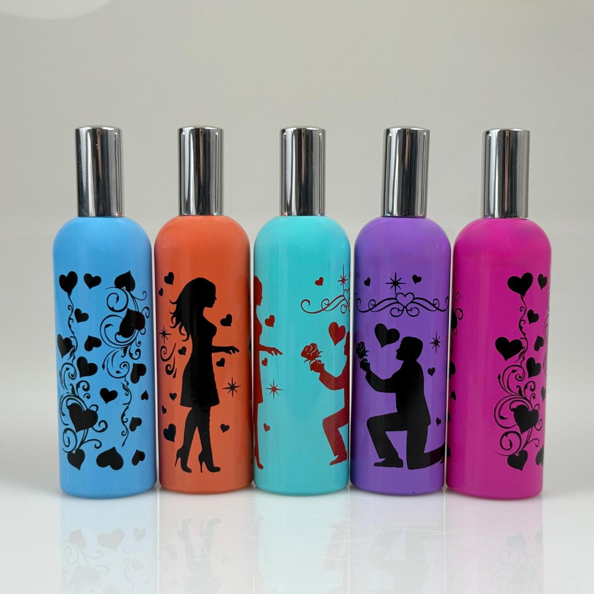 50 CC RENKLİ PARFÜM ŞİŞESİ - SPREYLİ KAPAKLI TAKIM - 50 ML PARFÜM ŞİŞESİ