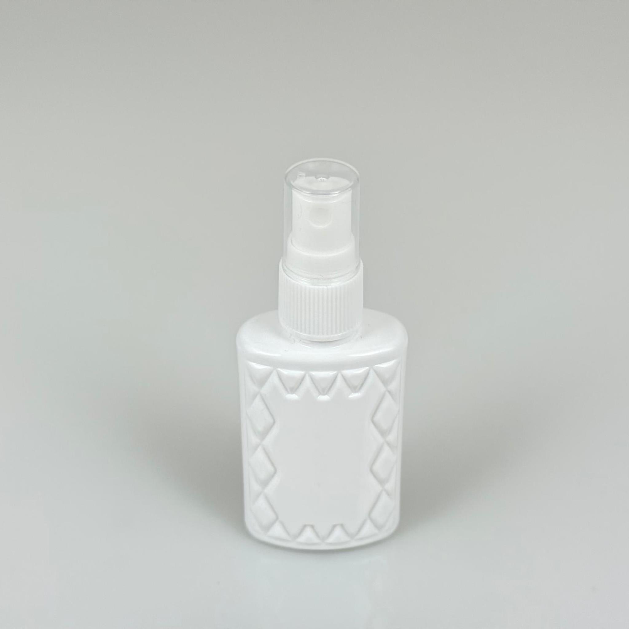 50 CC BEYAZ PET KÖŞELİ PARFÜM ŞİŞESİ - BEYAZ SPREYLİ - 50 ML PLASTİK PARFÜM - KOLONYA ŞİŞESİ