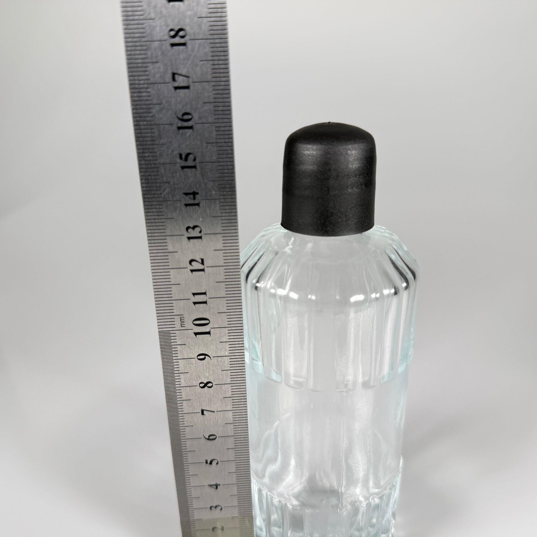 200 CC SİLİNDİR ZÜMRÜT MODEL CAM KOLONYA ŞİŞE - SİYAH KAPAKLI + TIPALI - 200 ML ZÜMRÜT CAM KOLONYA ŞİŞELERİ