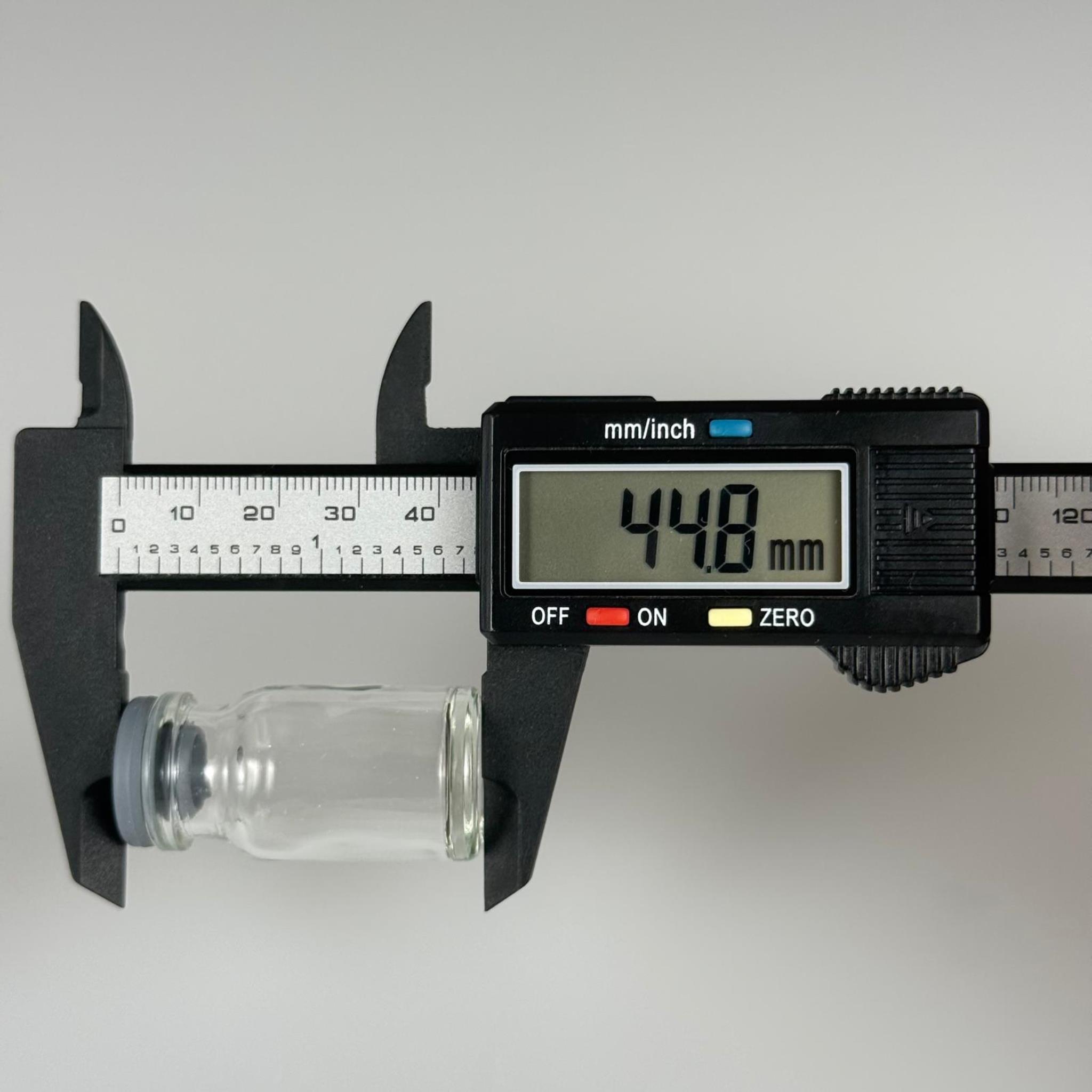 FLAKON CAM ŞİŞE 6 ML + BUTİL KAUÇUK TIPA 20 MM - ŞEFFAF CAM İLAÇ, ECZA, PENİSİLİN, MEDİKAL, LABORATUVAR, FARMASÖTİK ŞİŞELERİ