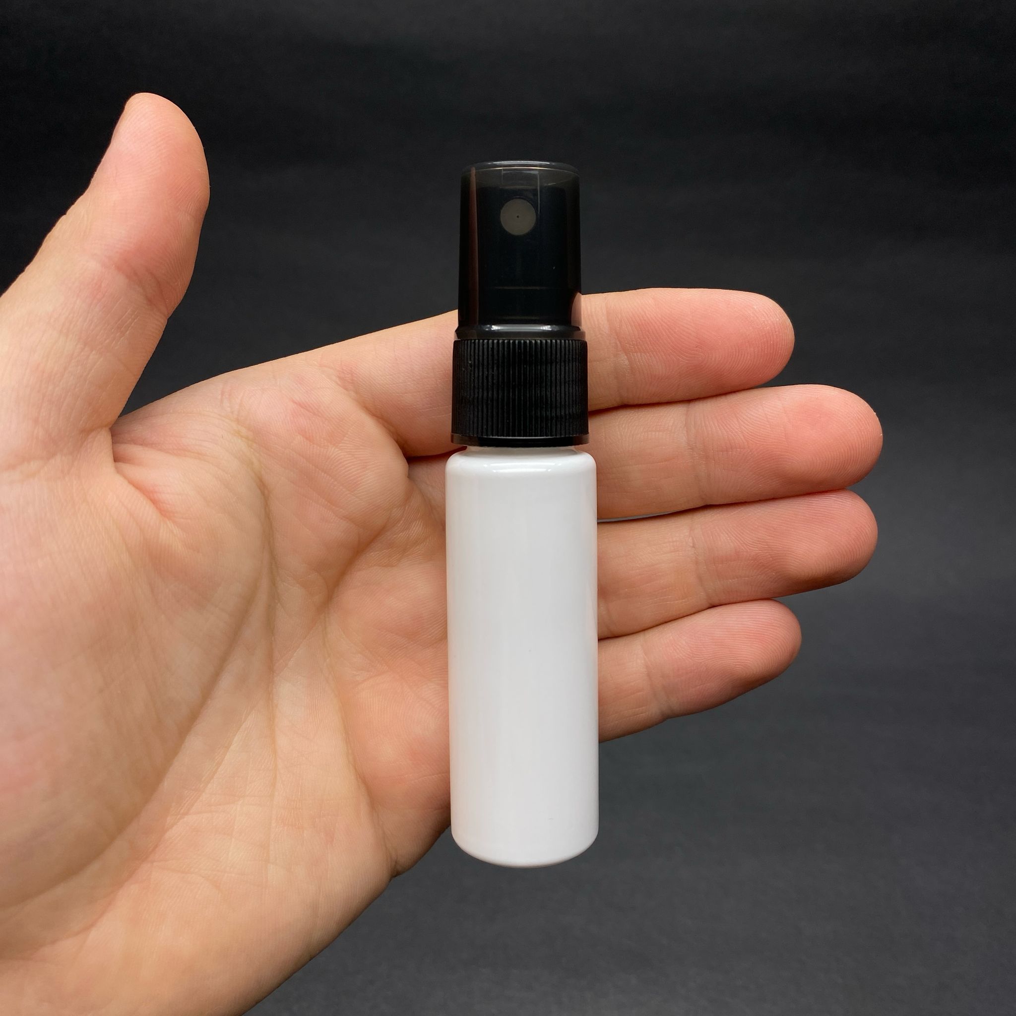 20 CC BEYAZ PET ŞİŞE - SİYAH SPREYLİ TESTER 20 ML PLASTİK ŞİŞE