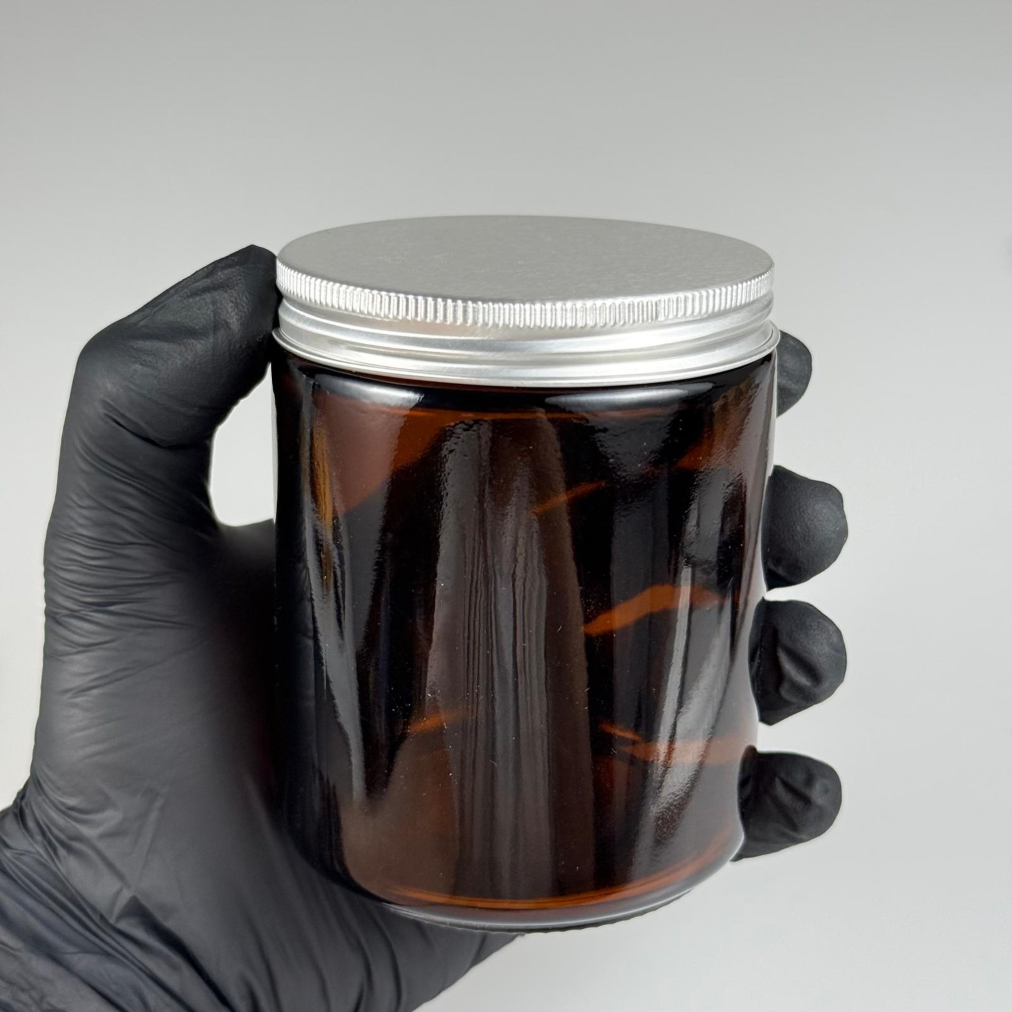 270 CC CAM AMBER MUM KAVANOZU - KÖPÜK CONTALI SIZDIRMAZ GÜMÜŞ METAL KAPAKLI  - 270 ML KAHVERENGİ KREM KAVANOZU - AMBER MUM KAVANOZLARI - MEDİKAL KAVANOZ - ORJİNAL AMBER (BOYAMA DEĞİL)