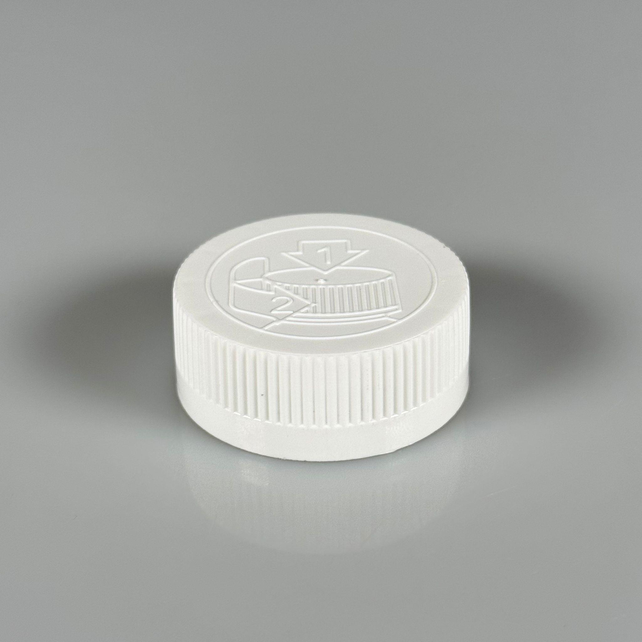 38 MM ÇOCUK KİLİTLİ VİDALI PLASTİK KAPAK - BEYAZ