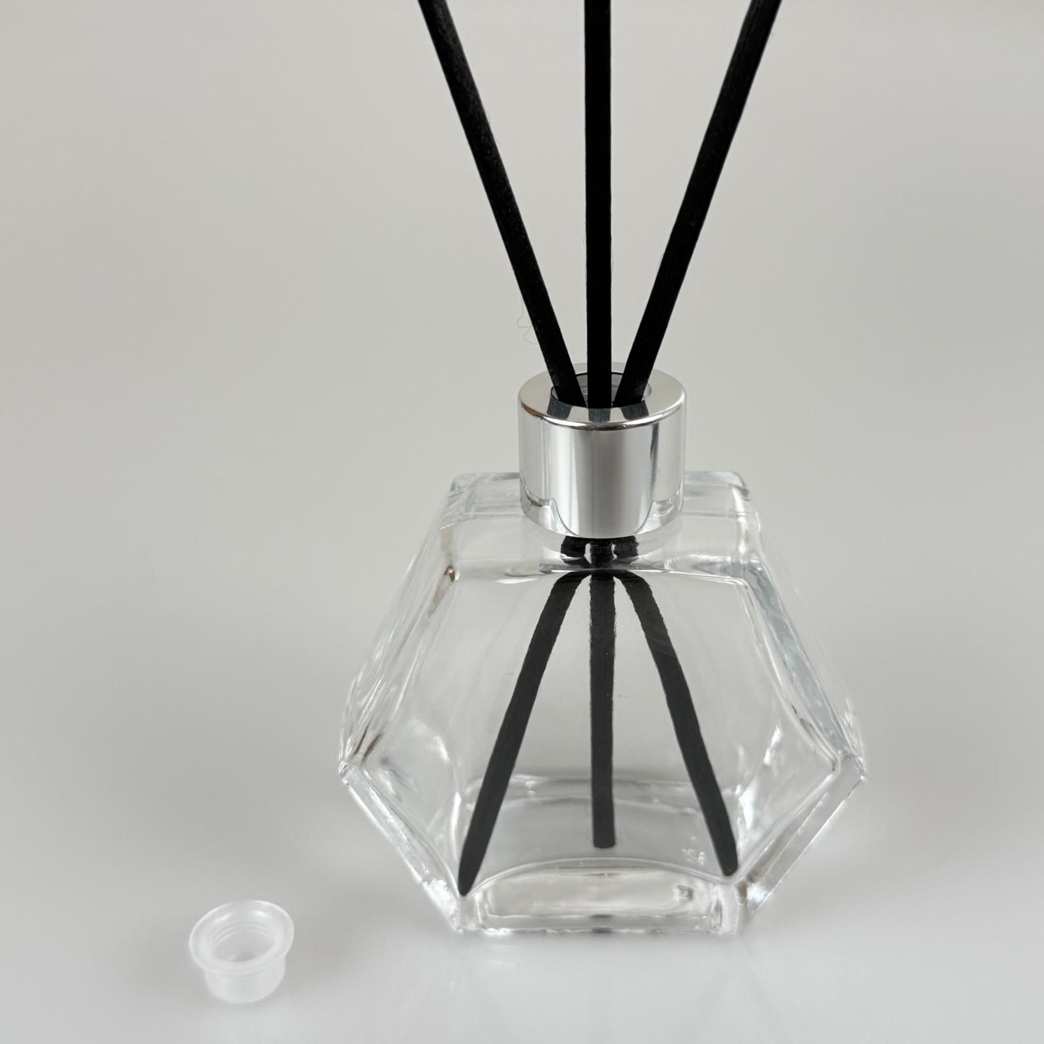 ALTIGEN MODEL CAM BAMBU ODA KOKUSU ŞİŞESİ + METAL GÜMÜŞ KAPAK + TIPA + 3 ADET FİBER BAMBU ÇUBUK - 50 ML SET TAKIM - HEDİYELİK PROMOSYON DİFFUSER ŞİŞELERİ