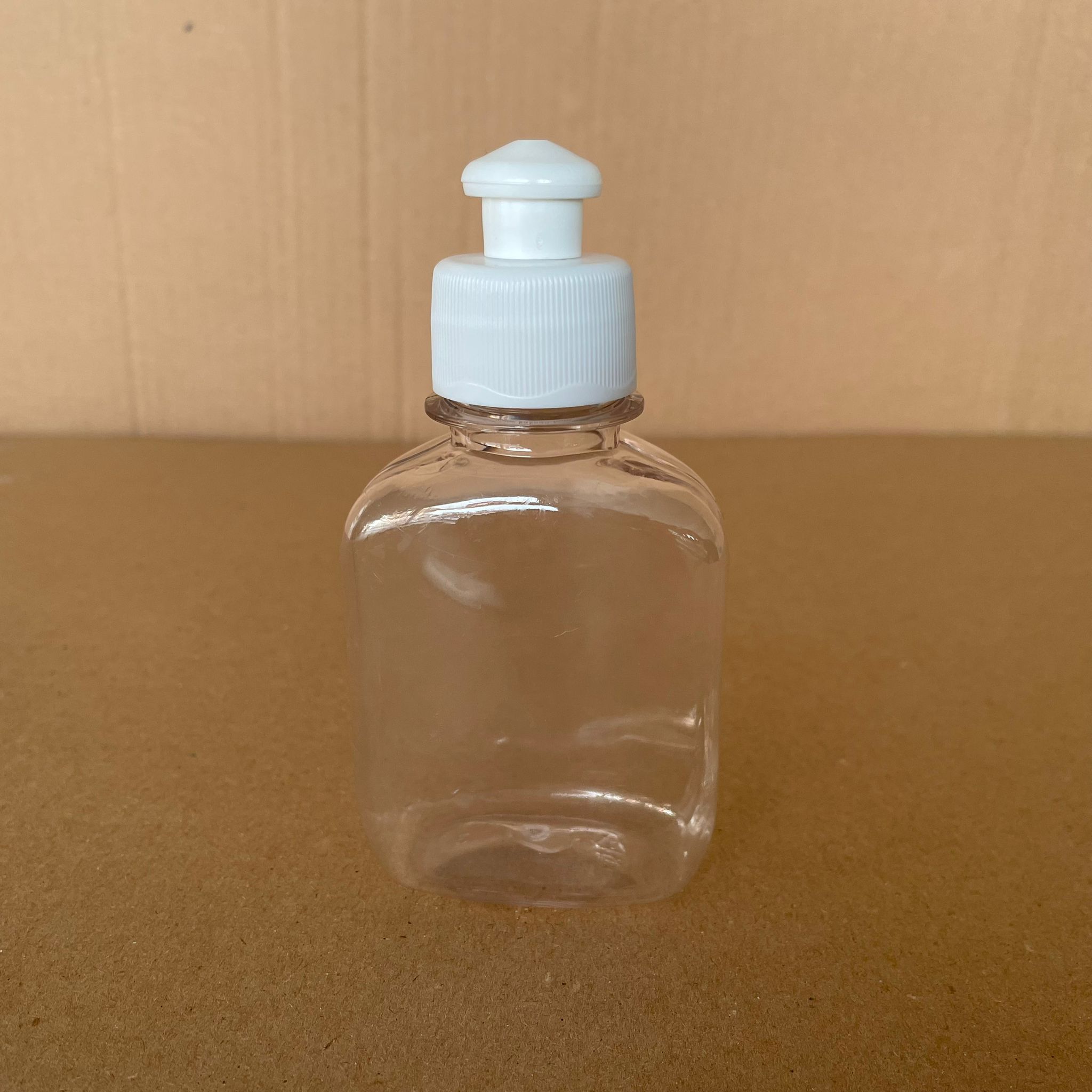 100 CC YASSI PET ŞİŞE - BEYAZ PUSH PULL KAPAKLI - 100 ML PET ŞİŞE KALIN (15 GR)