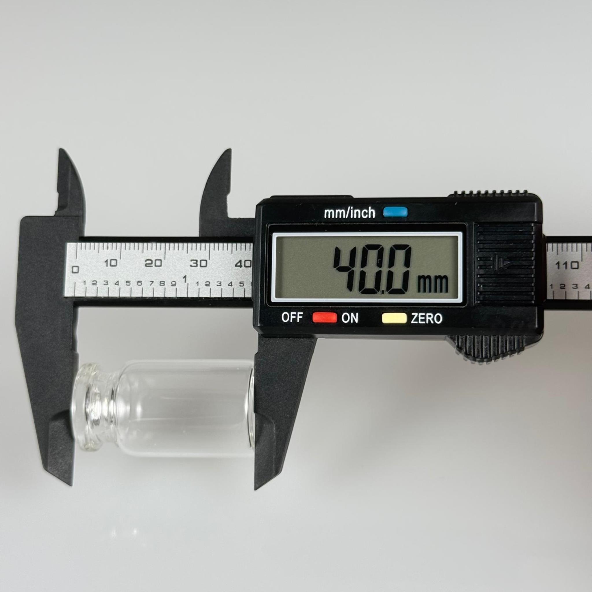 BOROSİLİKAT ŞEFFAF CAM ŞİŞE - 8 CC - 22/40 MM 20 MM