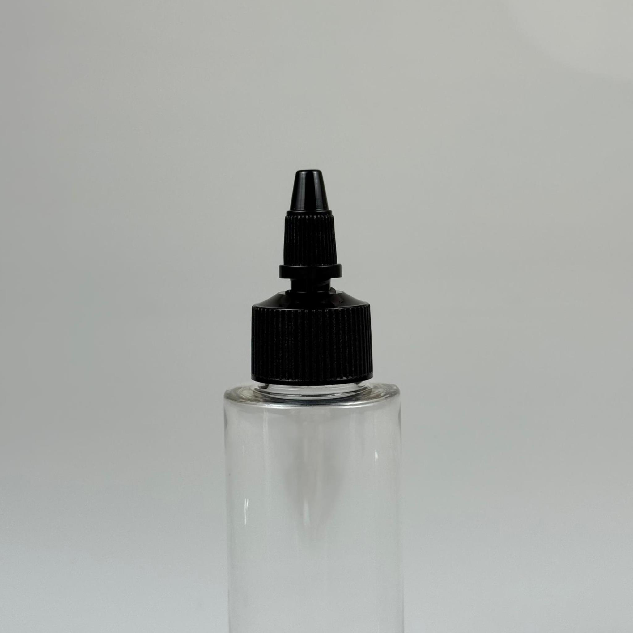 YAĞ, SOS, ACI SOS, SİRKE, SRIRACHA, MÜREKKEP, TUTKAL AKITICI VB BOŞ ŞİŞELERİ - SİYAH SİVRİ TWİST AKITICI KAPAK + 100 ML KÜT SERT PET PLASTİK ŞİŞE TAKIM