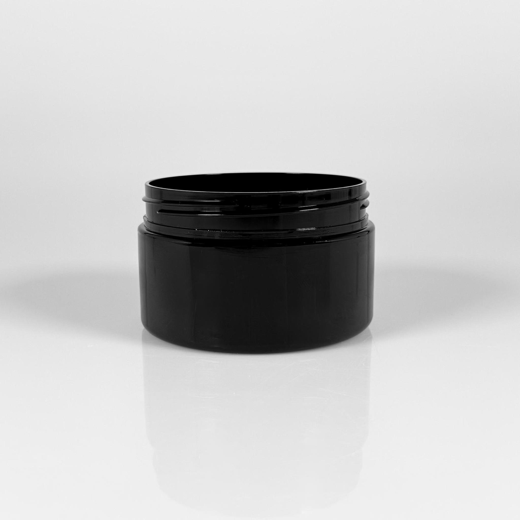 250 CC SİYAH PET KAVANOZ SERT (36 GR) 89 AĞIZ KAPAKSIZ - 250 ML PLASTİK PET KAVANOZ - KOZMETİK KAVANOZ