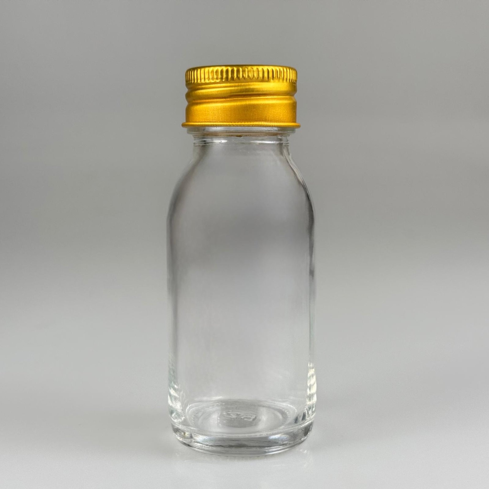 60 CC GENİŞ AĞIZLI ŞEFFAF CAM ŞİŞE + GOLD METAL KAPAKLI TAKIM - 60 ML ŞEFFAF ŞURUP ECZA ŞİŞESİ - ŞEFFAF SHOT VE TADIM ŞİŞESİ - MİKROPLARDAN KORUNMASI İÇİN İLAÇLANMIŞTIR, SUYA TUTUNCA ŞEFFAF RENGİ ALIR
