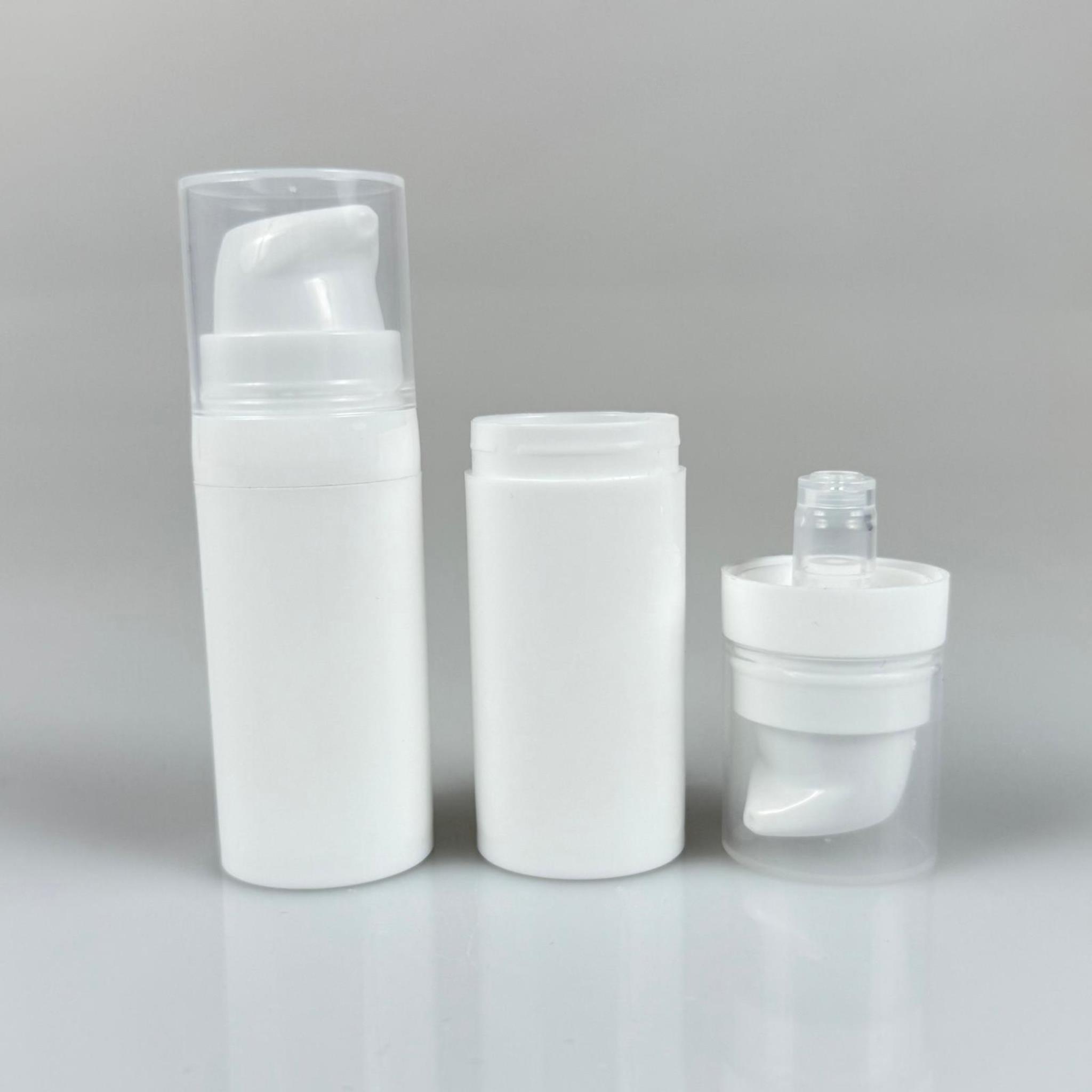 BOŞ KREM VE LOSYON ŞİŞESİ 10 ML BOŞ AİRLESS ŞİŞE - HAVASIZ POMPALI BEYAZ AİRLESS ASANSÖR ŞİŞE - GÜNEŞ KREMİ , TONİK VB AMBALAJI