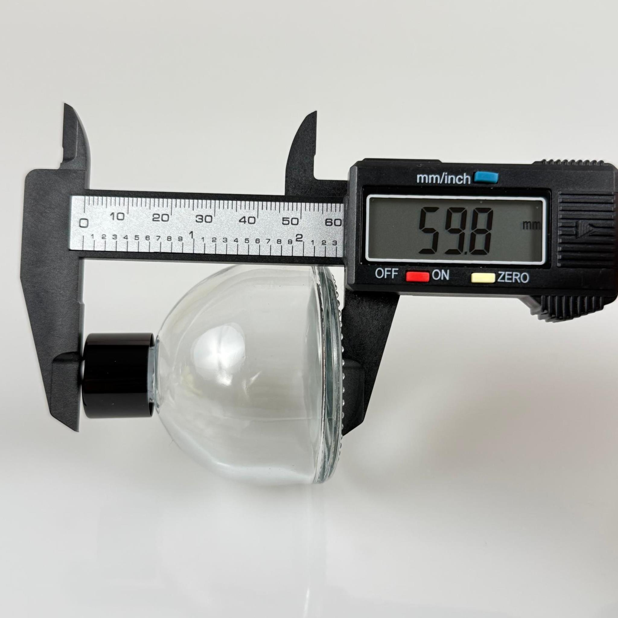 KUBBE MODEL CAM KOLONYA ŞİŞESİ + METAL SİYAH KAPAK + TIPA - 50 ML - HEDİYELİK KOLONYA ŞİŞELERİ