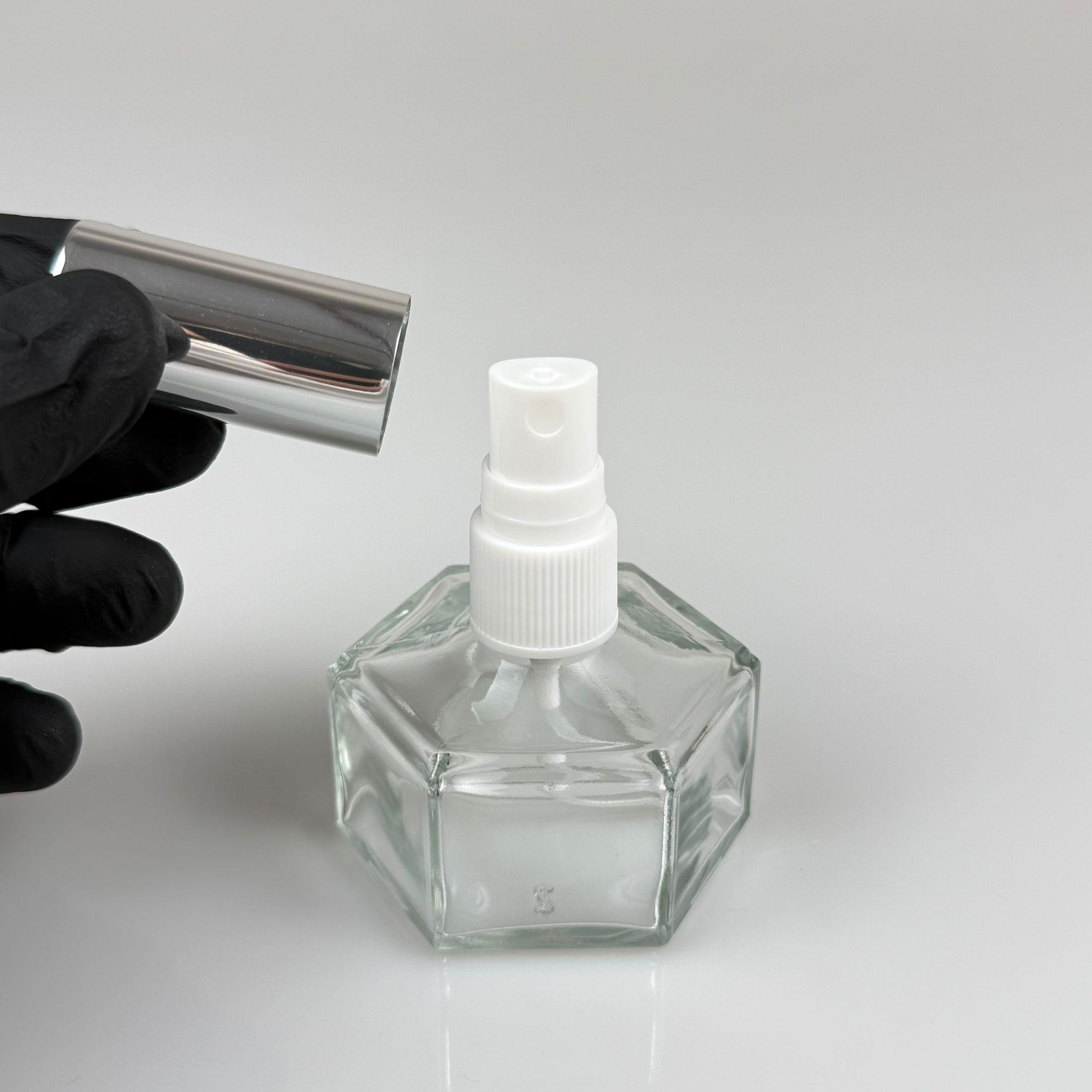 50 CC BASIK ALTIGEN CAM ŞİŞE - VİDALI GÜMÜŞ SPREYLİ PARFÜM KOLONYA ŞİŞESİ TAKIM - 50 ML PRESTİJLİ ŞİŞE