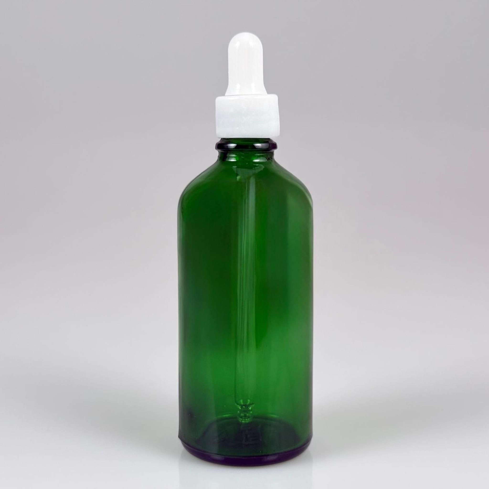 100 CC YEŞİL CAM DAMLALIKLI ŞİŞE - BEYAZ EMZİK + BEYAZ DÜZ KAPAK + CAM PİPET TAKIM - 100 ML YEŞİL DAMLALIKLI ŞİŞE SETİ