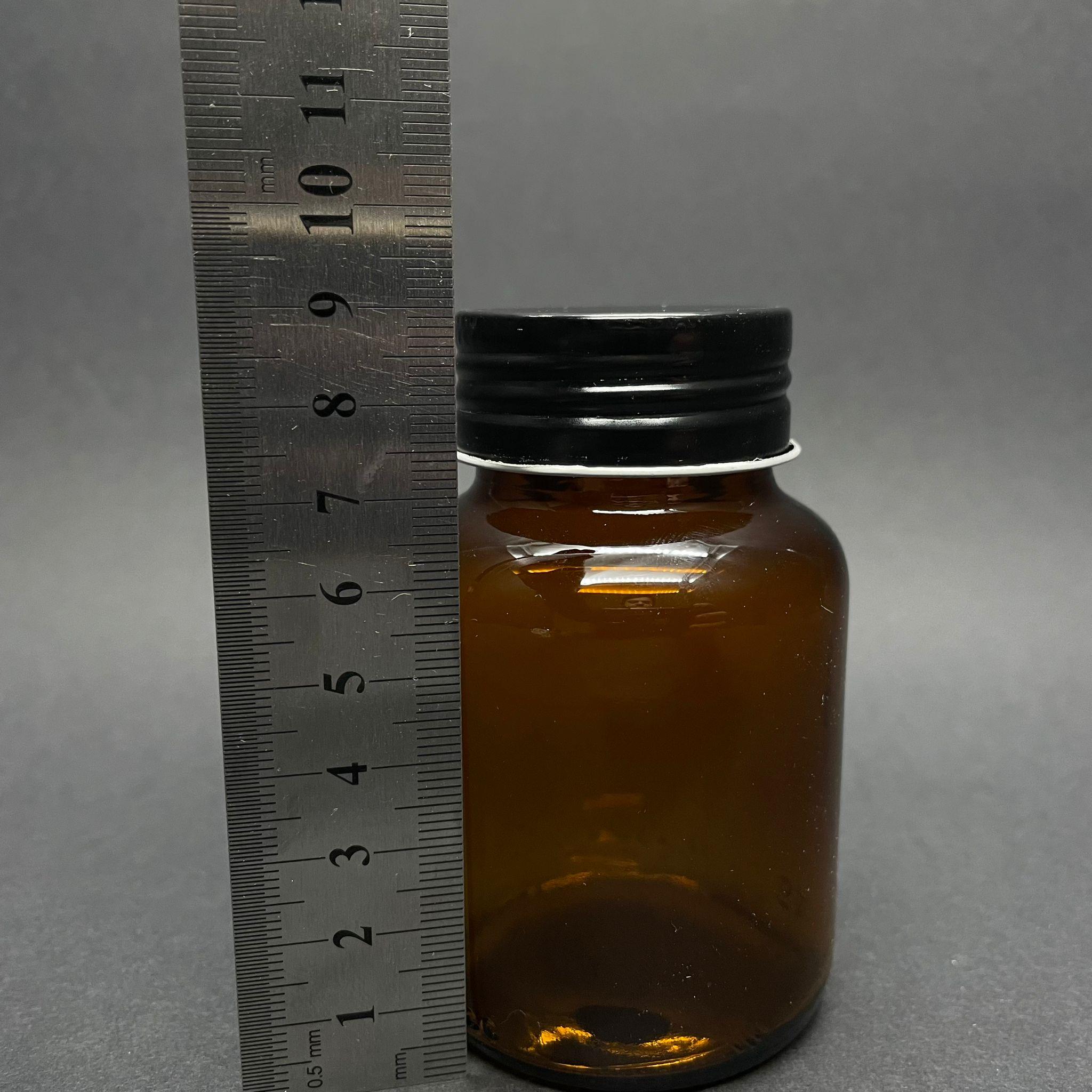 140 CC CAM AMBER TABLET ŞİŞESİ - SİYAH METAL KAPAKLI - 140 ML CAM TABLET ŞİŞESİ METAL KAPAKLI