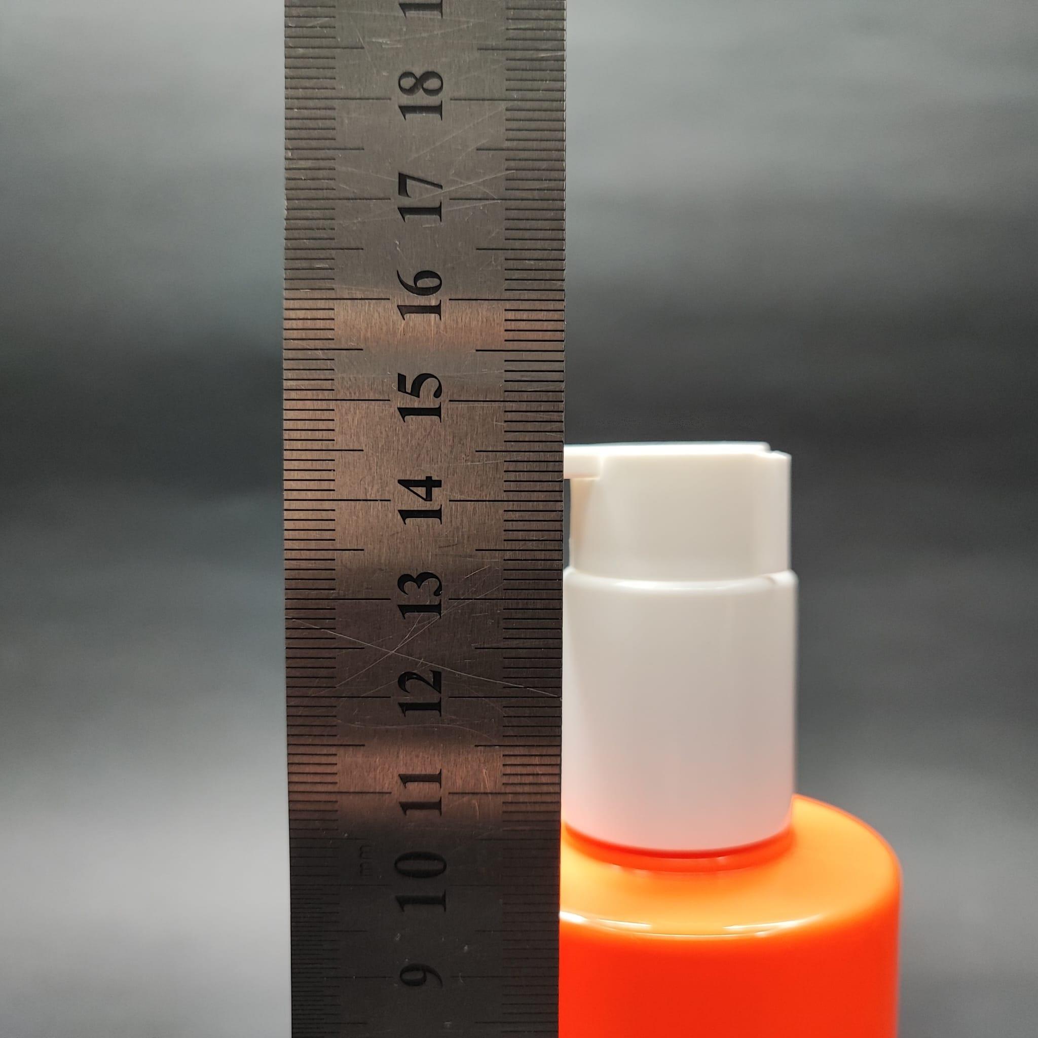 200 CC KÜT BOYUNLU SİLİNDİR PET ŞİŞE (24 GR) - BEYAZ XAVIER LOSYON POMPALI - 200 ML PLASTİK ŞİŞE - TURUNCU