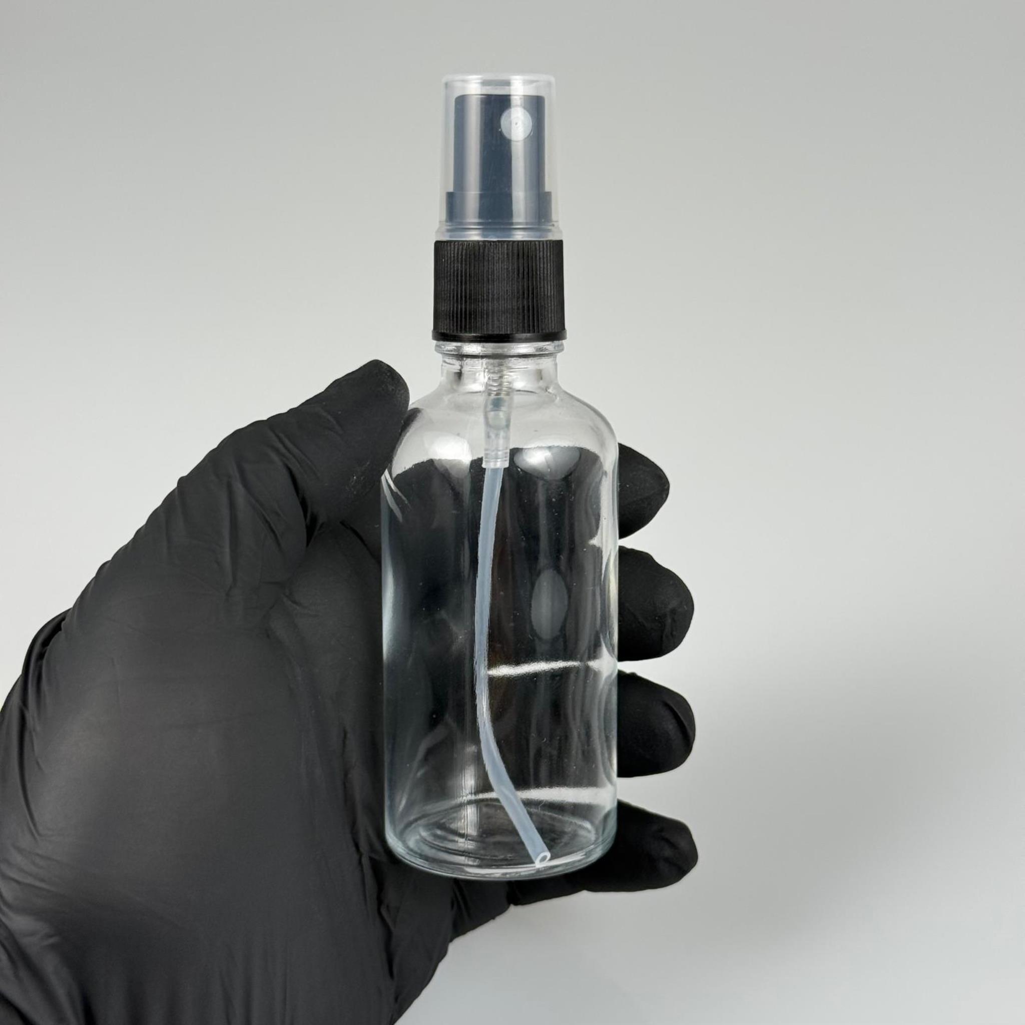 50 CC CAM ŞİŞE SİYAH SPREYLİ TAKIM - 50 ML PARFÜM ŞİŞESİ
