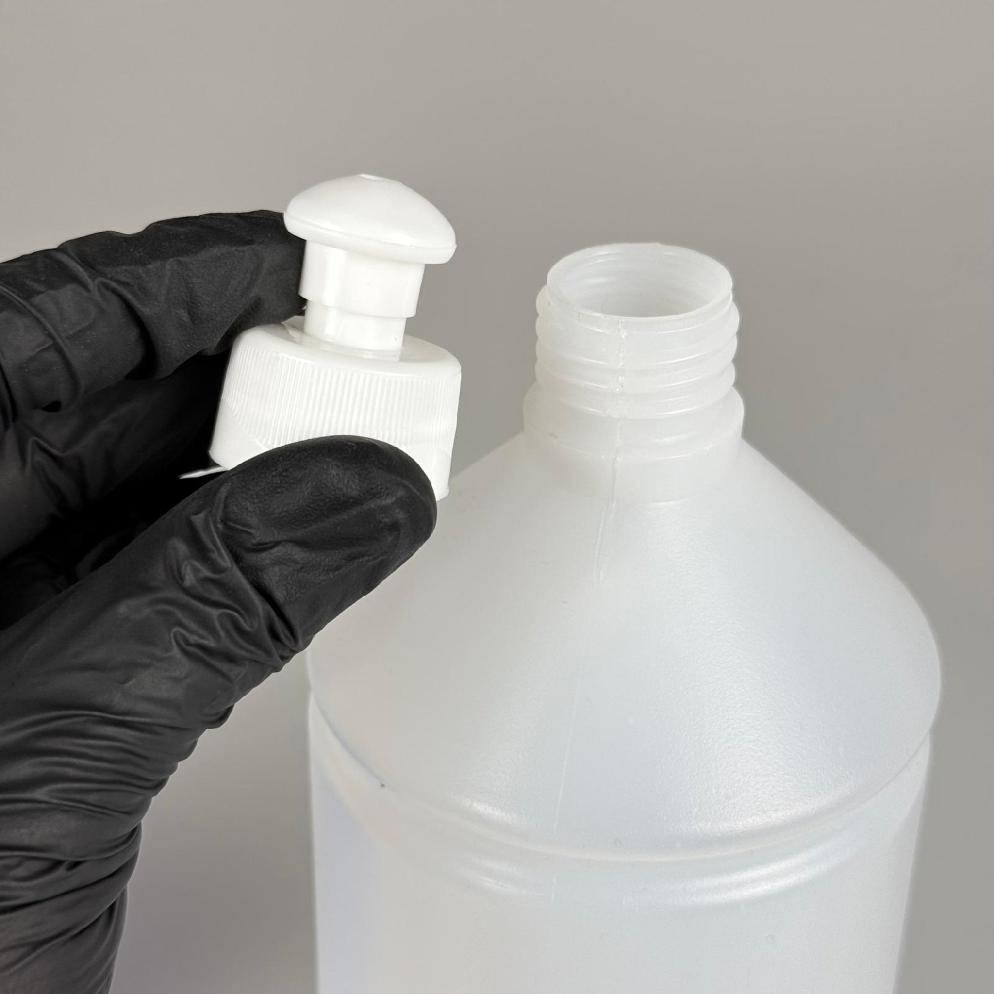 1000 CC TİNER ŞİŞESİ - BEYAZ PUSH PULL KAPAKLI - 1000 ML KİMYASALA DAYANIKLI PLASTİK ŞİŞE - 1 LT POLİETİLEN ŞİŞE
