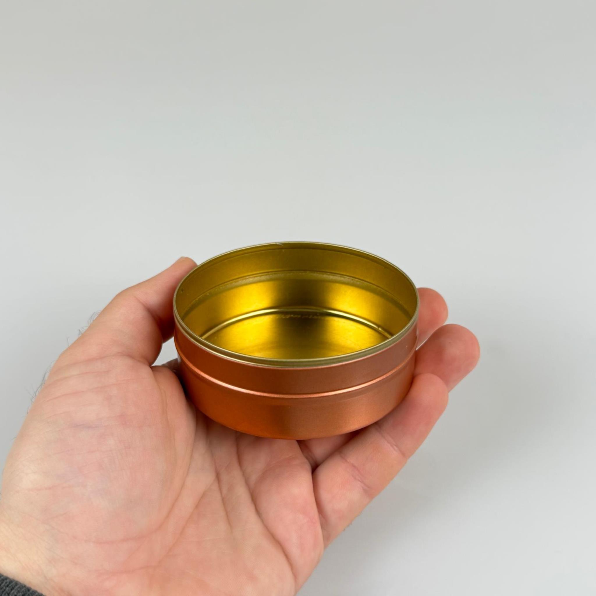 100 CC TENEKE KUTU - ROSE - KAPAKSIZ - METAL AMBALAJ - MUM TENEKESİ 74 X 27 MM