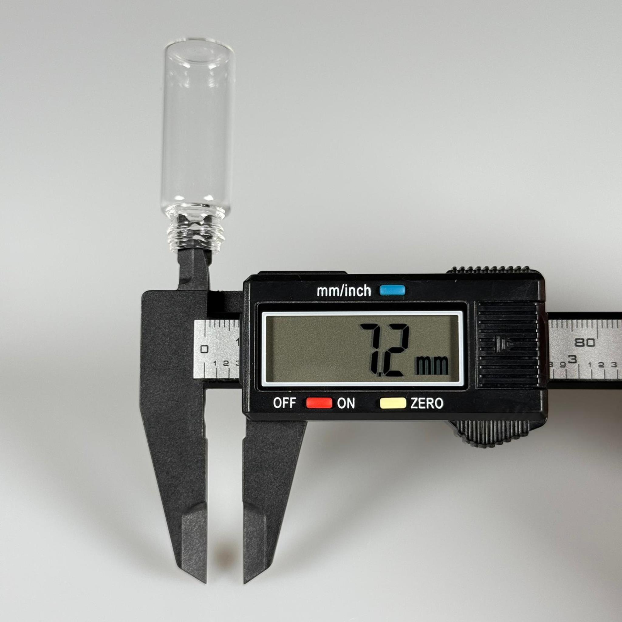 5 CC ŞEFFAF CAM ŞİŞE - 14 MM VİDALI AĞIZ - KAPAKSIZ 5 ML CAM ŞİŞE