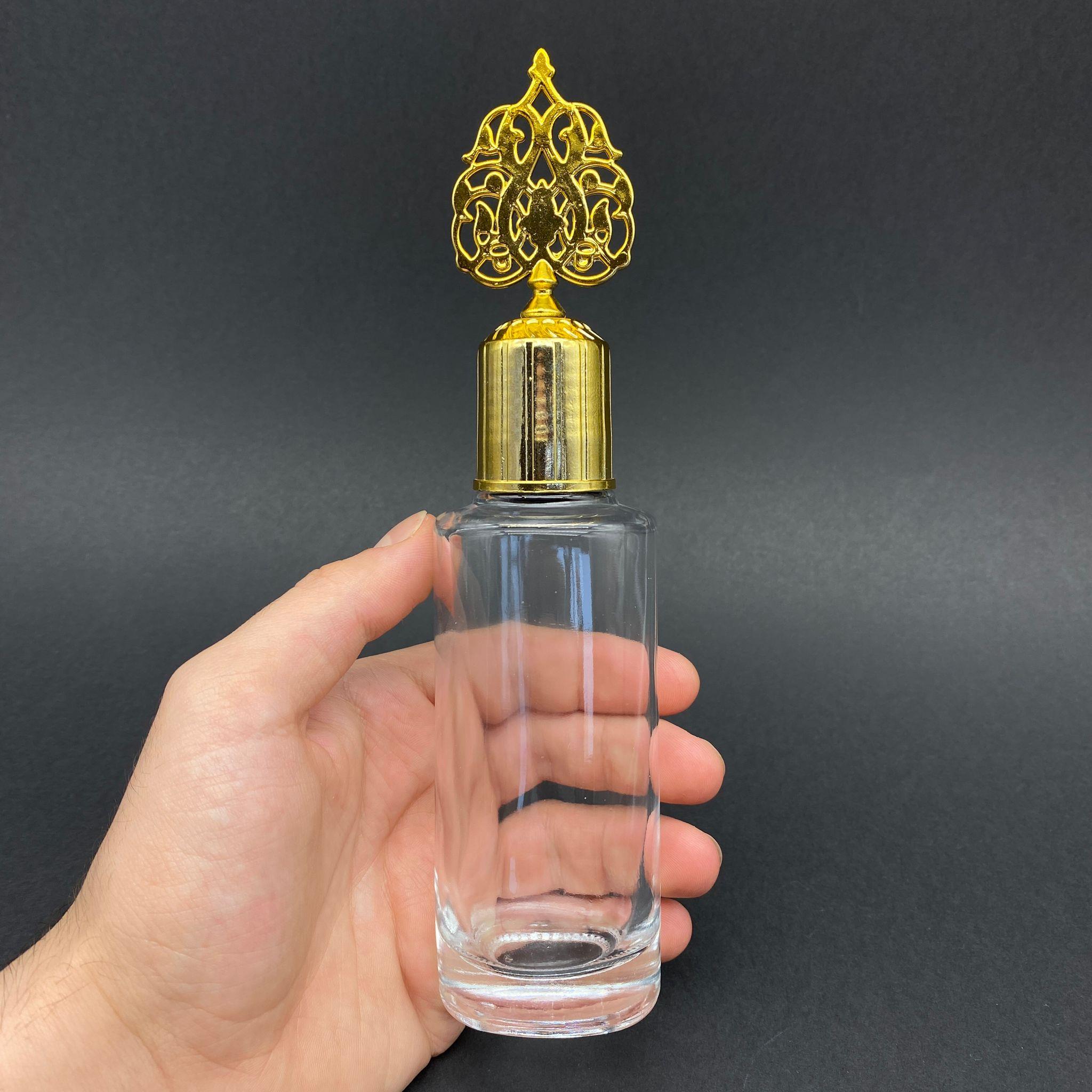 100 CC REBUL ŞİŞE - GOLD OSMANLI KAPAKLI - KOLONYA TIPALI - 100 ML REBUL MODEL CAM KOLONYA ŞİŞESİ