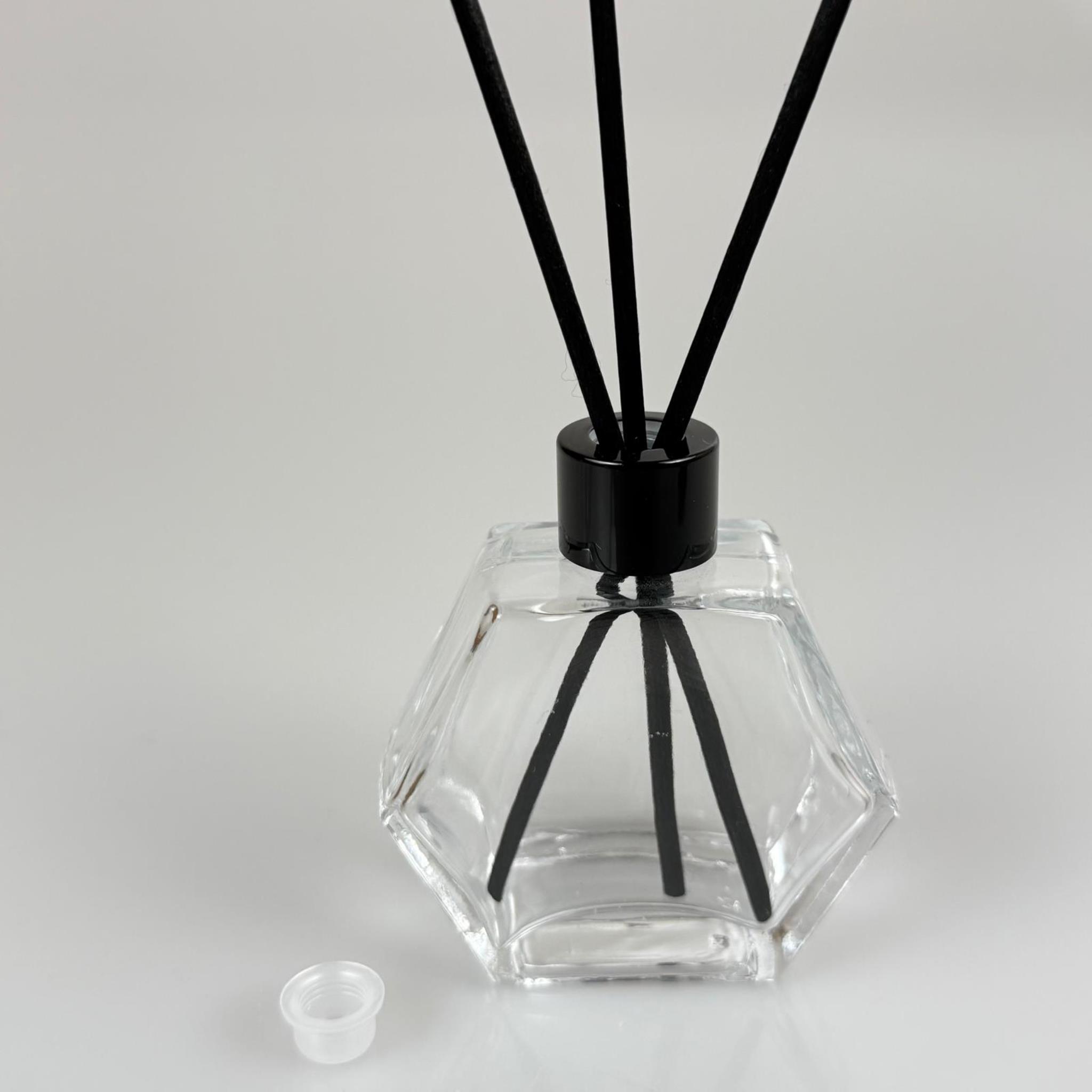 ALTIGEN MODEL CAM BAMBU ODA KOKUSU ŞİŞESİ + METAL SİYAH KAPAK + TIPA + 3 ADET FİBER BAMBU ÇUBUK - 50 ML SET TAKIM - HEDİYELİK PROMOSYON DİFFUSER ŞİŞELERİ