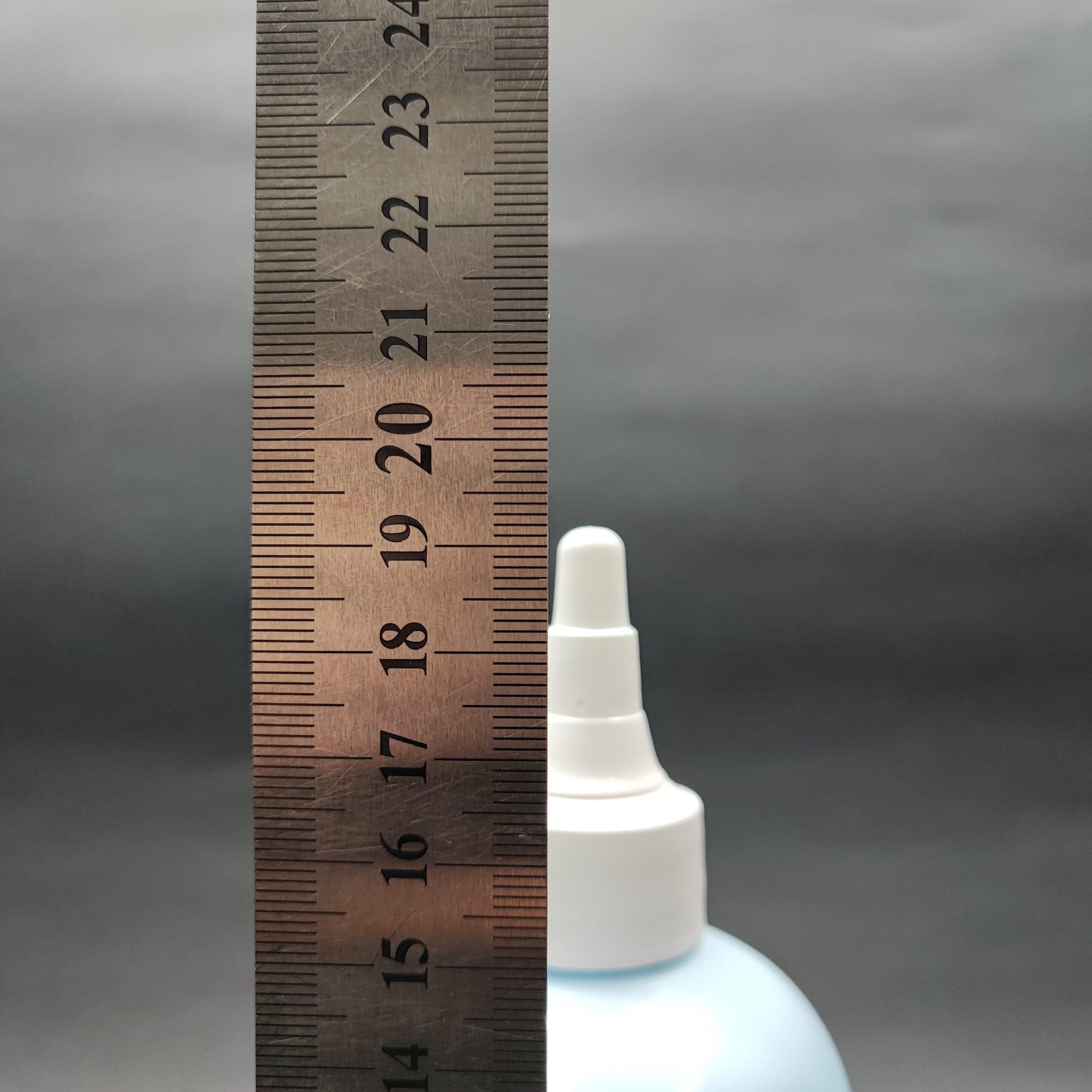 400 CC OVAL BOYUNLU SİLİNDİR PET ŞİŞE (30 GR) - BEYAZ ASANSÖR KAPAKLI - 400 ML PLASTİK ŞİŞE - BEBEK MAVİSİ