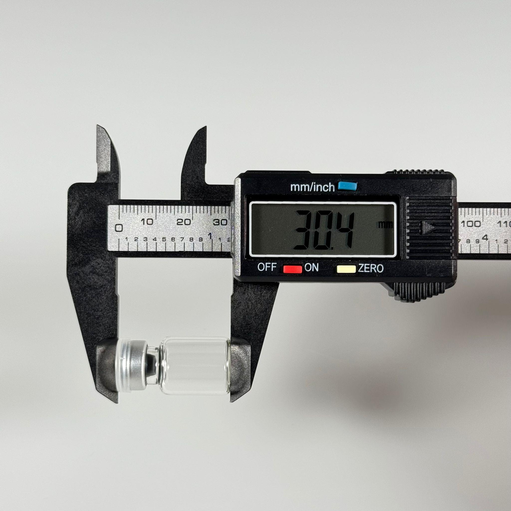 2 ML vial flakon şişe - 13 ağız 2 cc şeffaf cam ilaç şişesi + kauçuk butil enjektör tıpası + gümüş alüminyum kapaklı takım