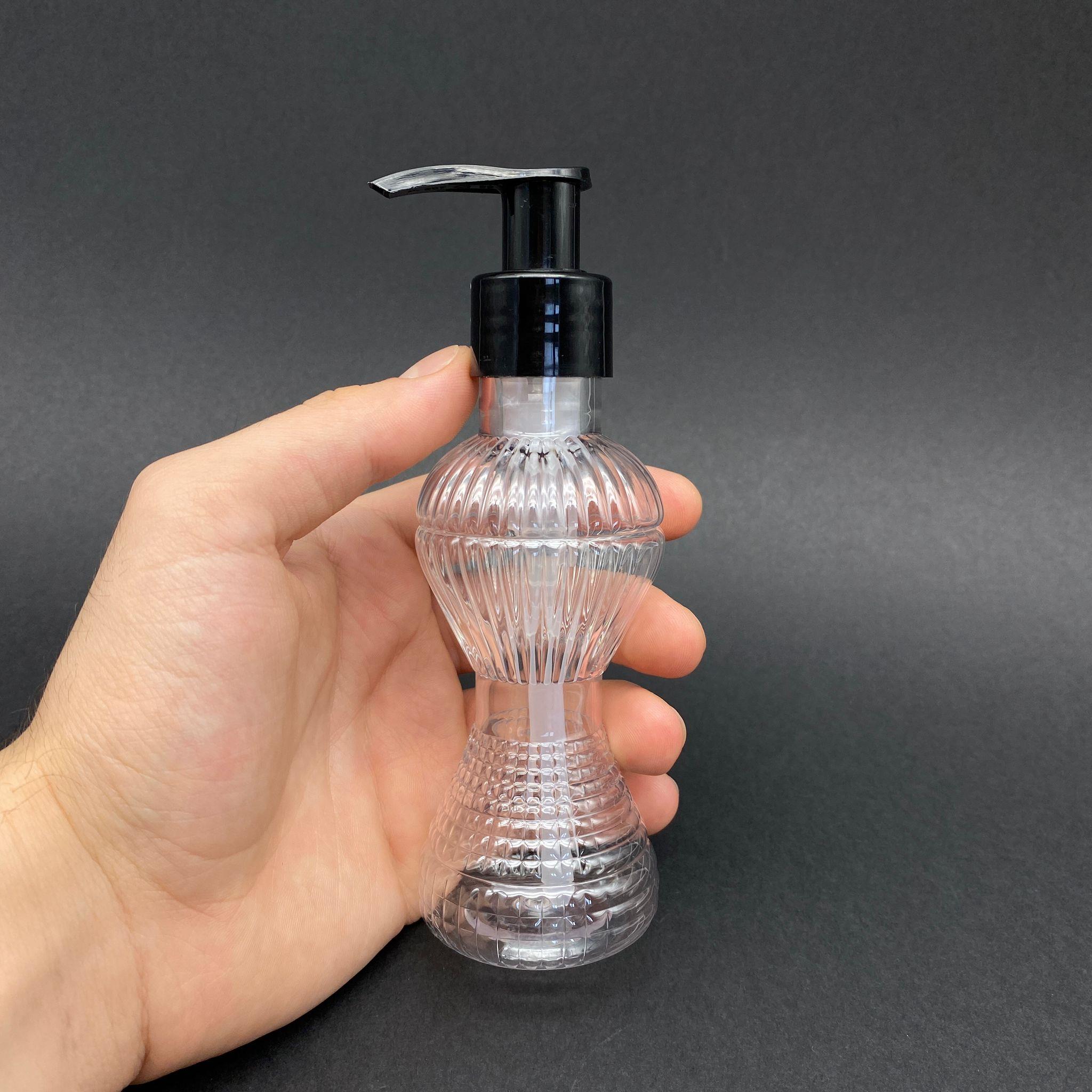 100 CC PIRLANTA MODEL PET ŞİŞE - SİYAH POMPALI  - 100 ML POMPALI PLASTİK ŞİŞE