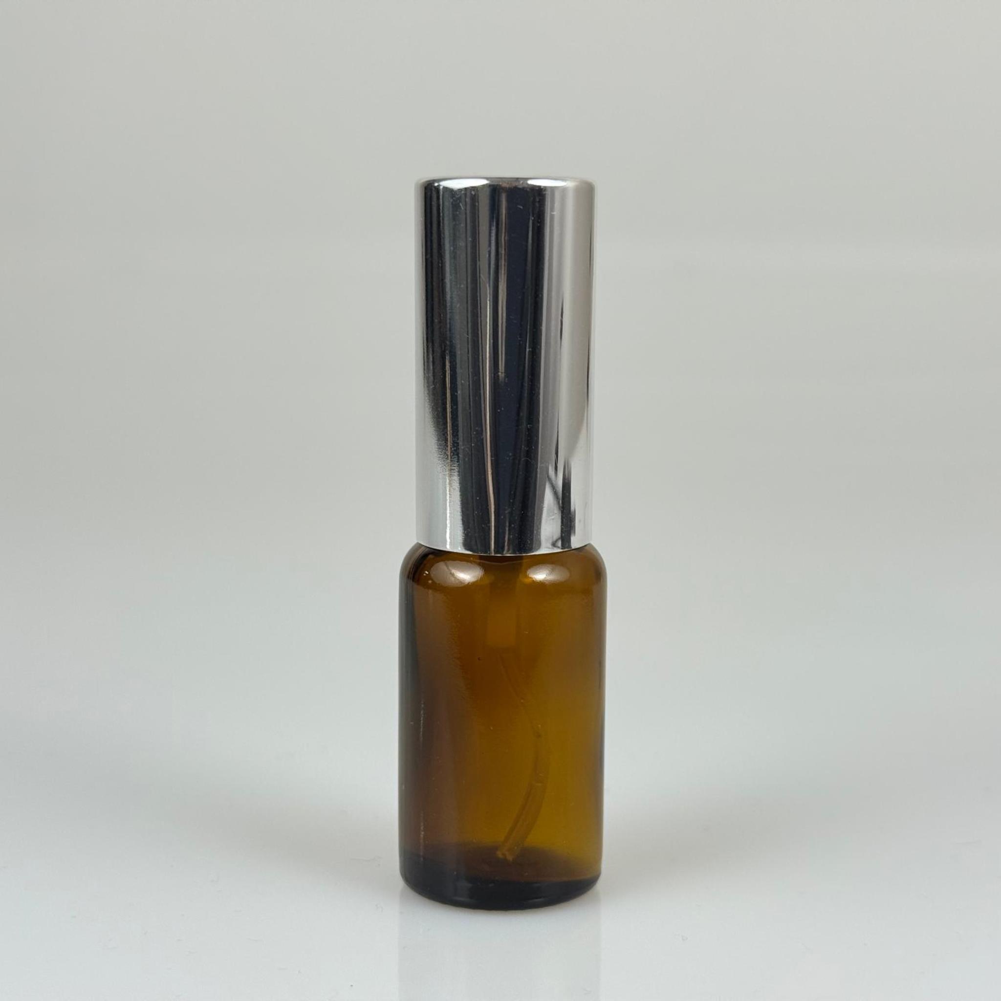10 ML CAM KOLONYA, PARFÜM VB ŞİŞELERİ - METAL ALÜMİNYUM GÜMÜŞ KAPAK + VİDALI SPREY + 10 CC AMBER CAM ŞİŞE SET TAKIM