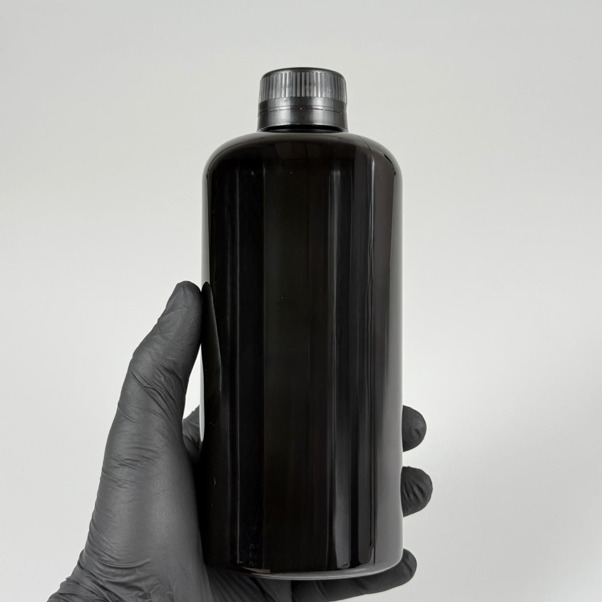 500 CC SİYAH UZUN SİLİNDİR PET ŞİŞE KALIN (26 GR) - SİYAH KİLİTLİ CONTALI KAPAKLI - 28 AĞIZ - 500 ML PET ŞİŞE