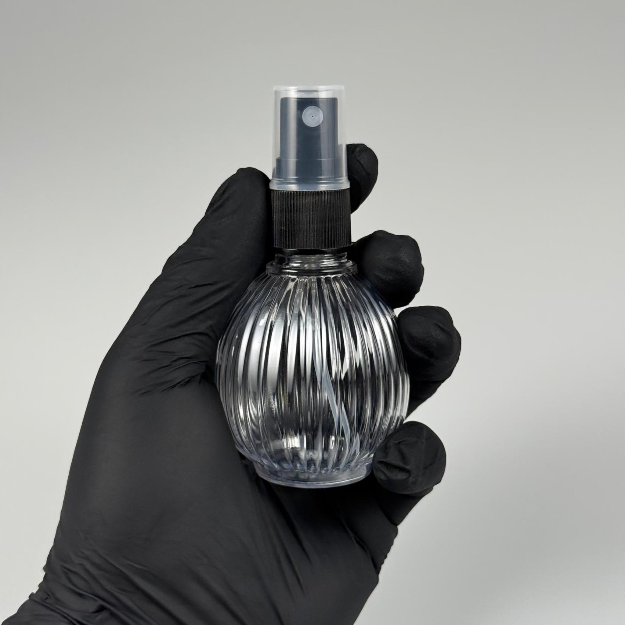 50 CC TOP ÇİZGİLİ DESENLİ SİYAH SPREYLİ PET ŞİŞE 18 MM SİYAH SPREYLİ TAKIM - 50 ML TOP MODEL SİYAH SPREYLİ ÇİZGİLİ PLASTİK ŞİŞE