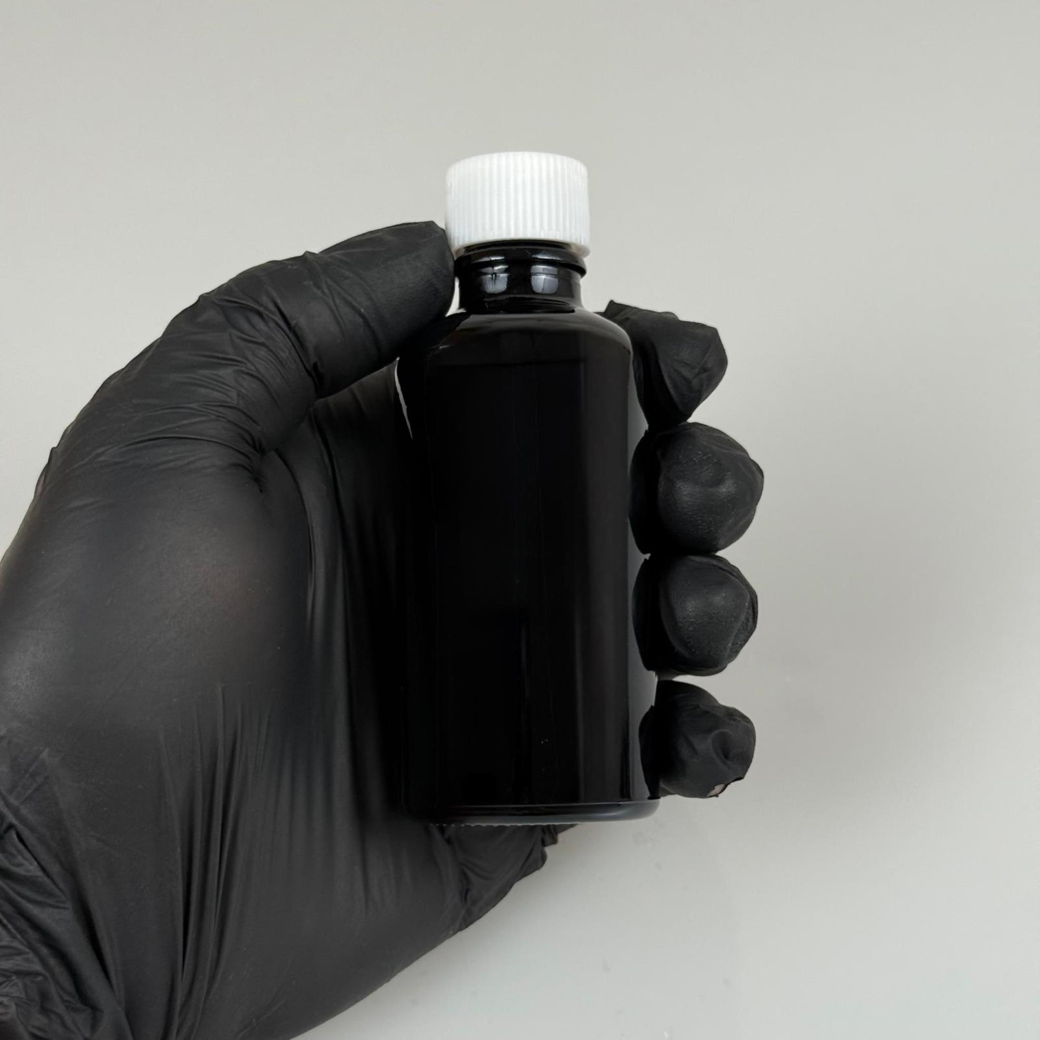50 CC SİYAH İÇTEN DAMLALIKLI - BEYAZ PLASTİK KAPAKLI CAM ŞİŞE - 50 ML KOLONYA TIPALI CAM ŞİŞE