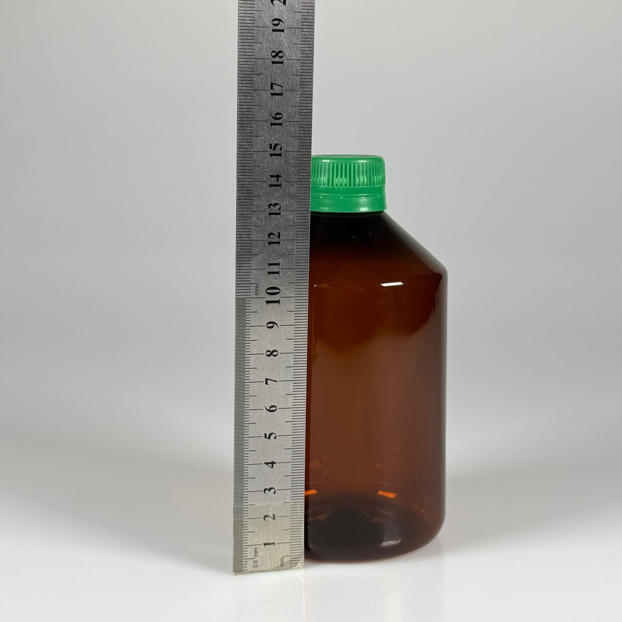 500 CC AMBER SERT PLASTİK ŞİŞE - YEŞİL KİLİTLİ KAPAKLI  - 500 ML KAHVERENGİ PET ŞİŞE