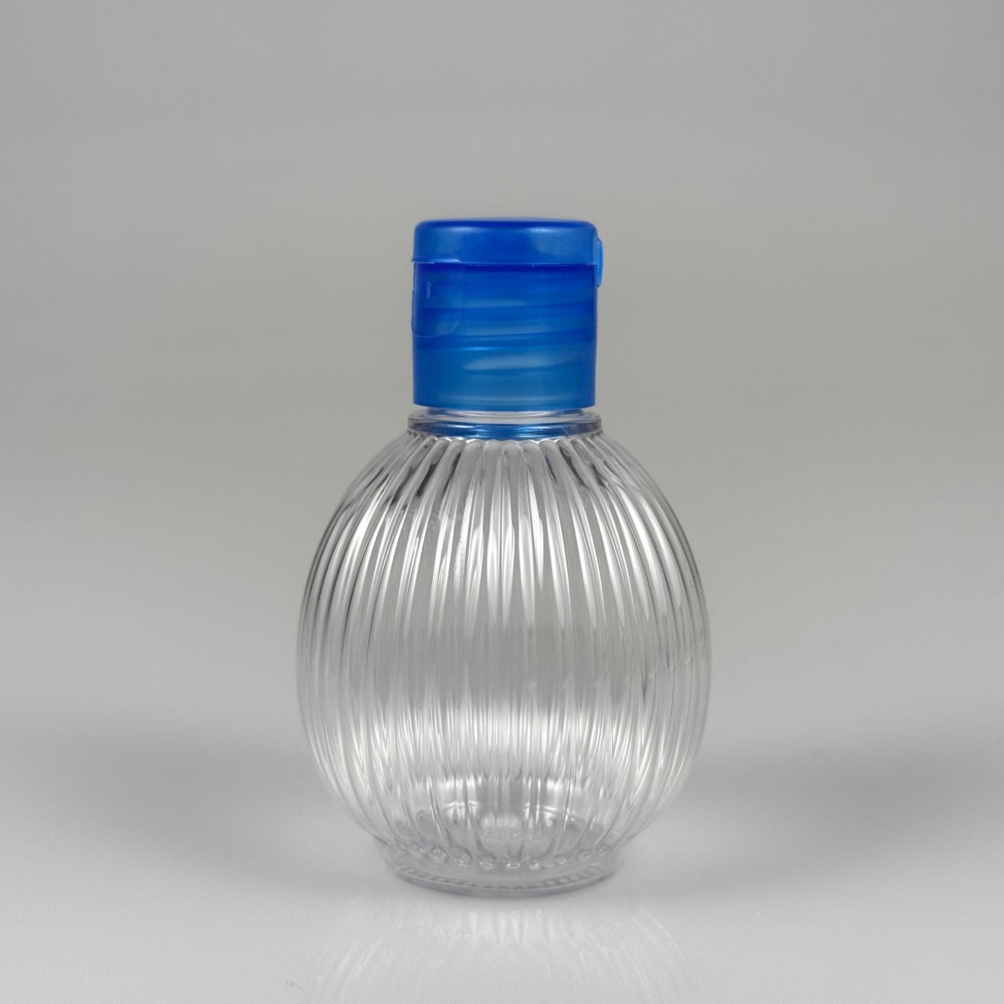 50 CC TOP ÇİZGİLİ DESENLİ 18 MM MAVİ FLİPTOP KAPAKLI PET ŞİŞE - 50 ML TOP MODEL ÇİZGİLİ FLİPTOP KAPAKLI PLASTİK ŞİŞE