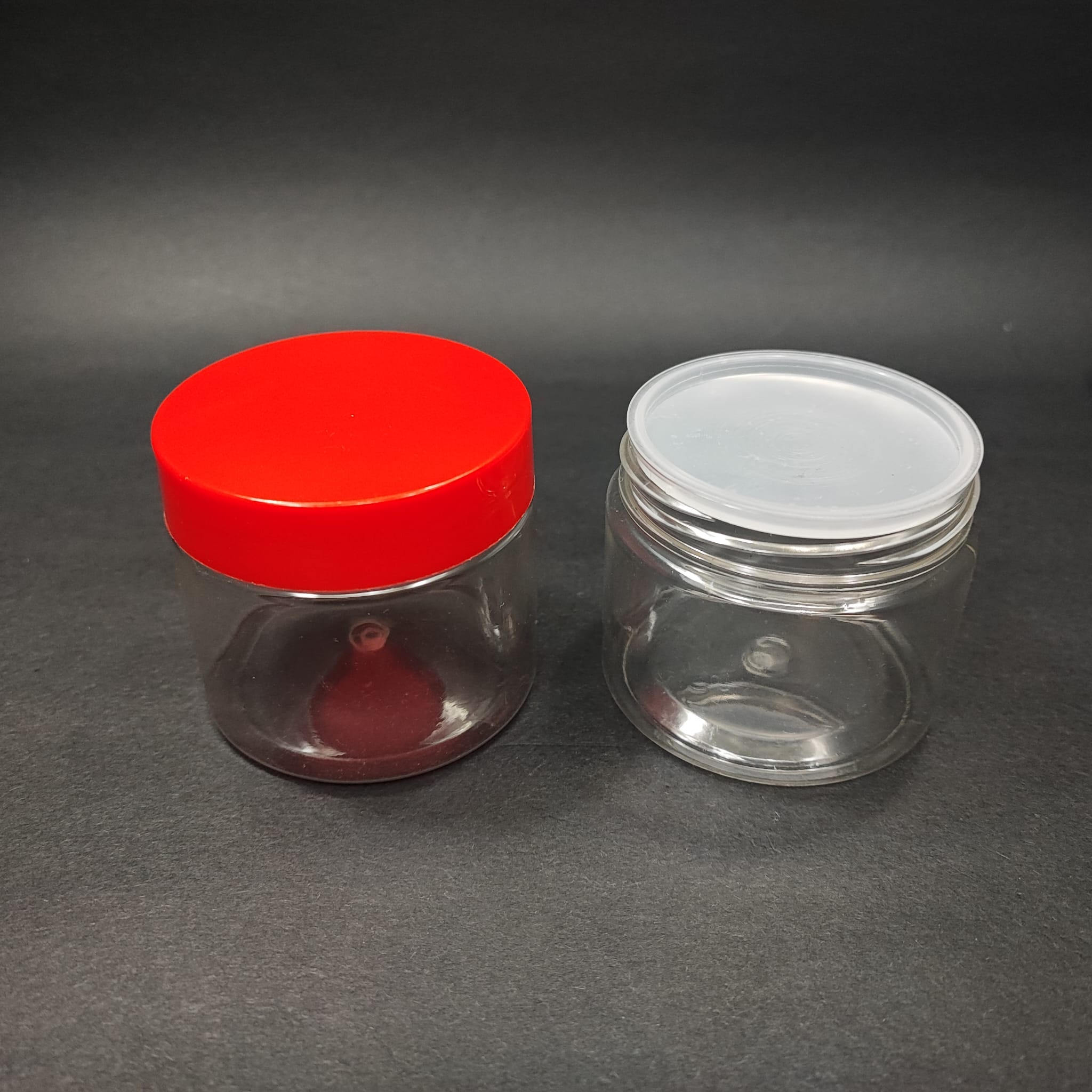 100 CC PET KAVANOZ- KIRMIZI KAPAKLI + İÇ TIPALI - 100 ML PLASTİK KAVANOZ - KREM KAVANOZU