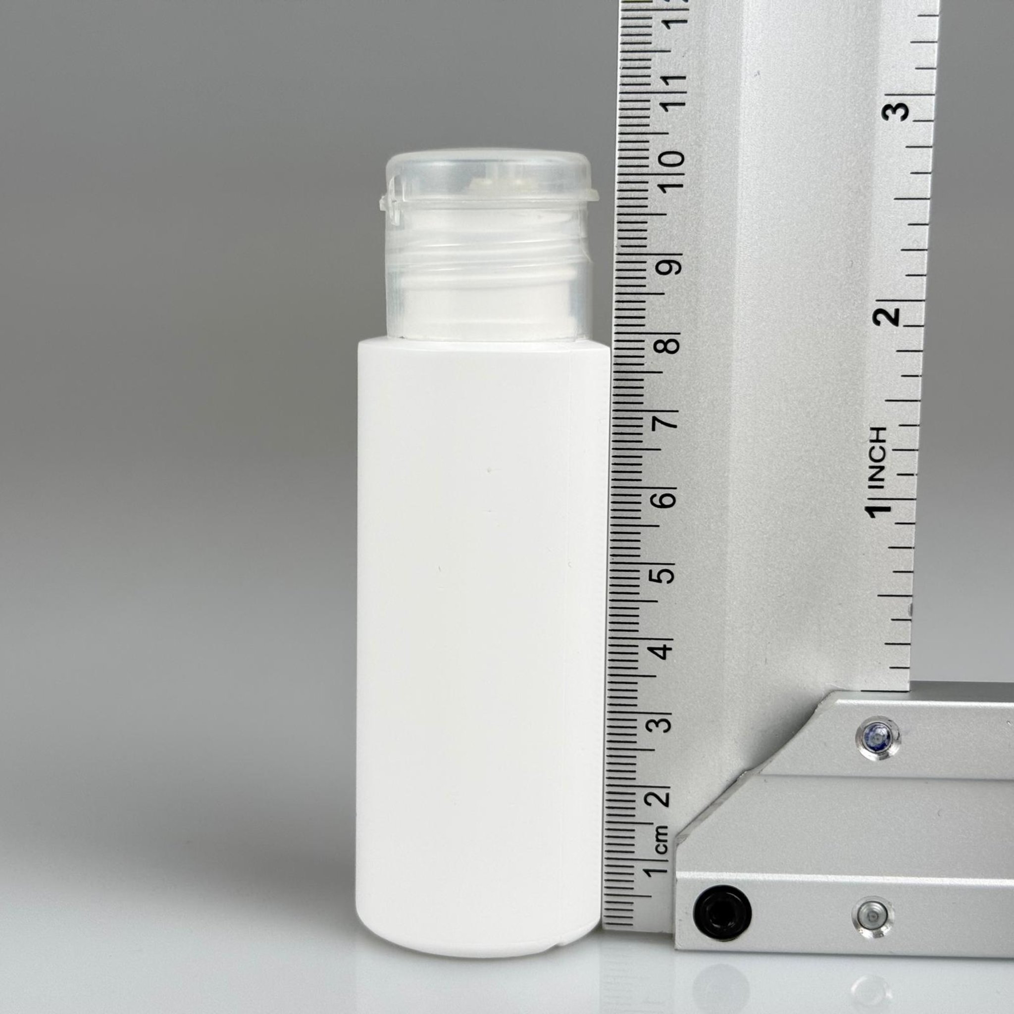 50 CC POLİETİLEN BEYAZ ŞİŞE - ŞEFFAF FLİP-TOP KAPAKLI TAKIM - 50 ML PLASTİK ŞİŞE
