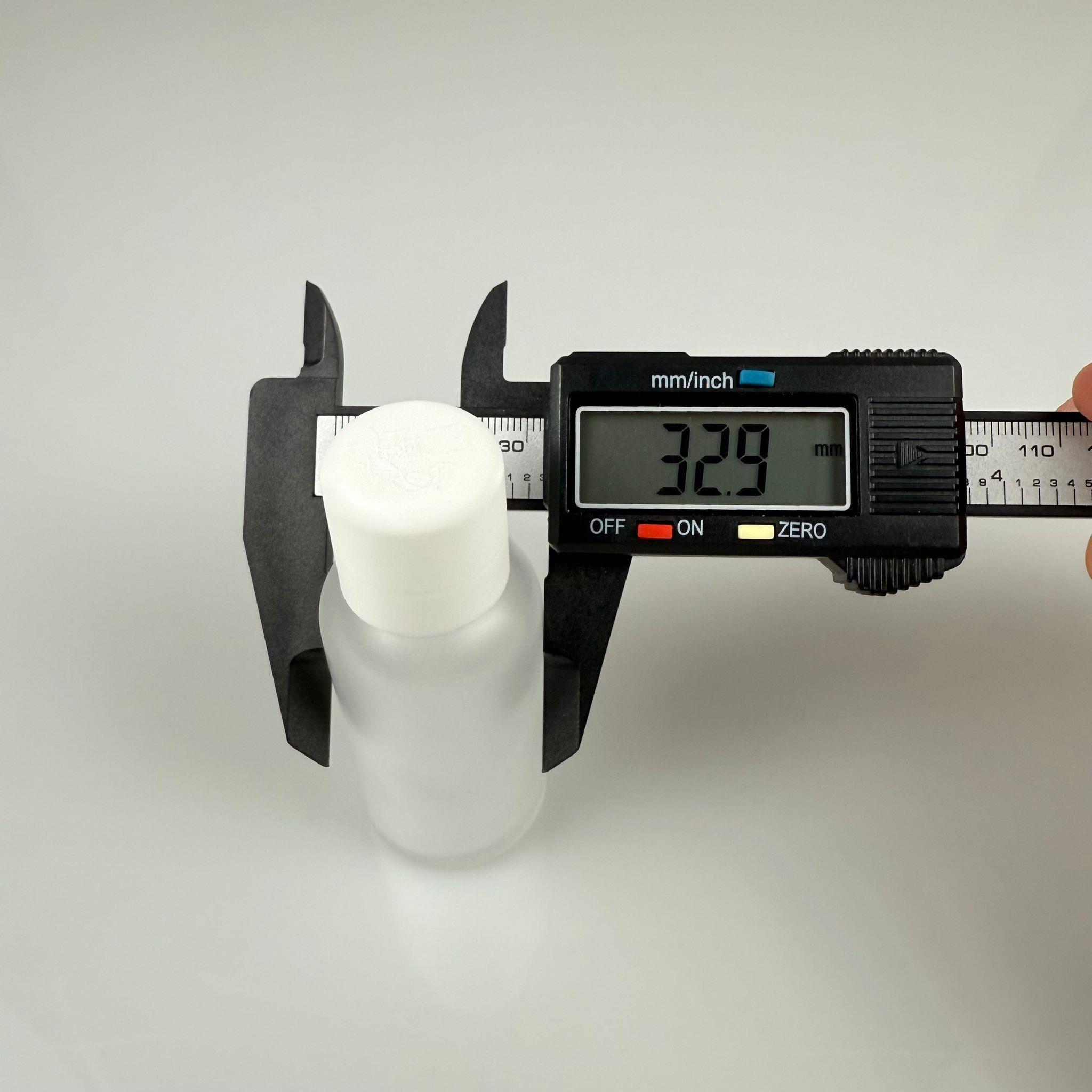 30 CC BUZLU CAM ŞİŞE + İÇTEN DAMLALIKLI ÇOCUK KİLİTLİ BEYAZ KAPAK - BUZLU 30 ML KİLİT KAPAKLI DAMLATMALI ŞİŞE