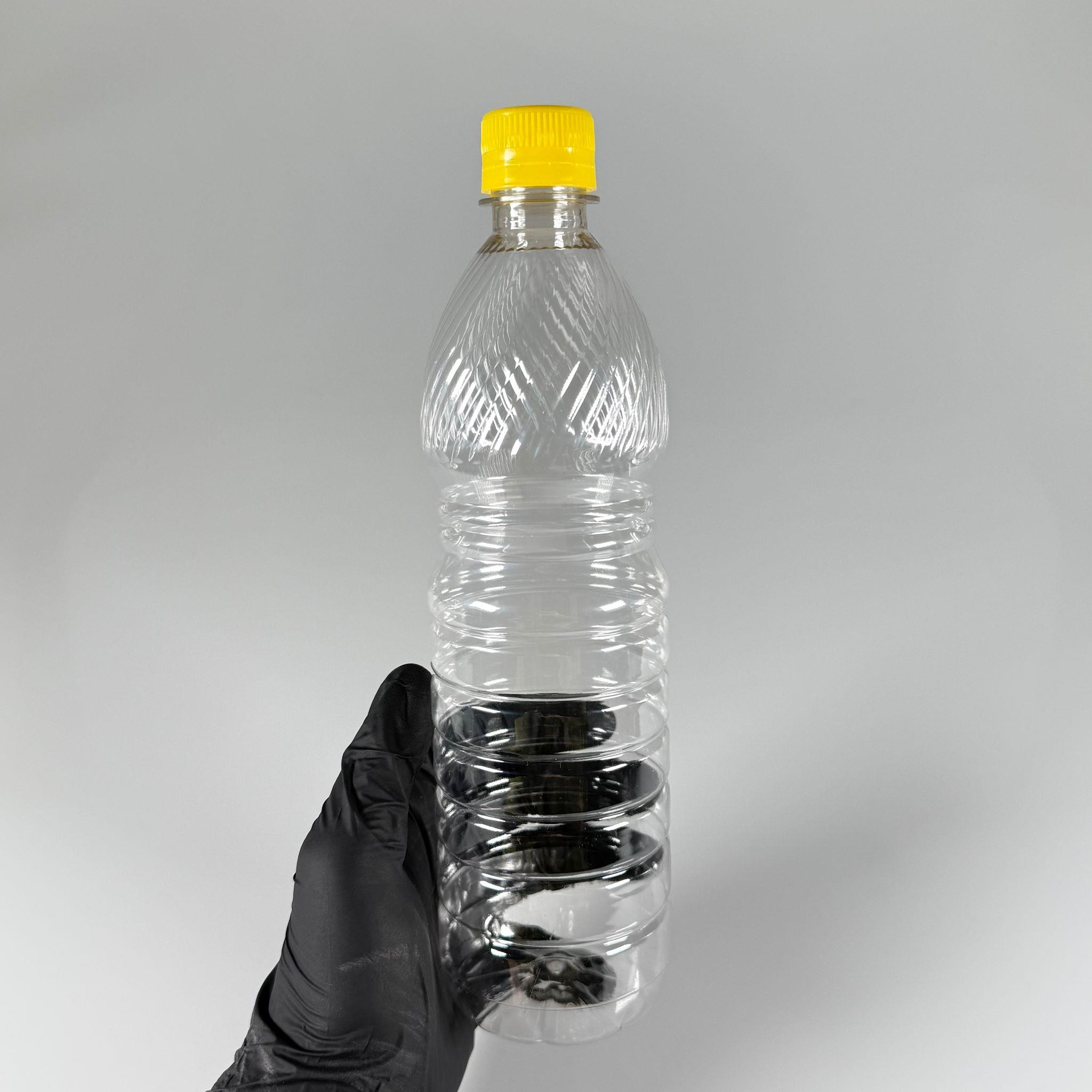 0,75 LT KİLİTLİ KAPAKLI PET ŞİŞE - SARI KAPAKLI 750 ML BOŞ PET ŞİŞE