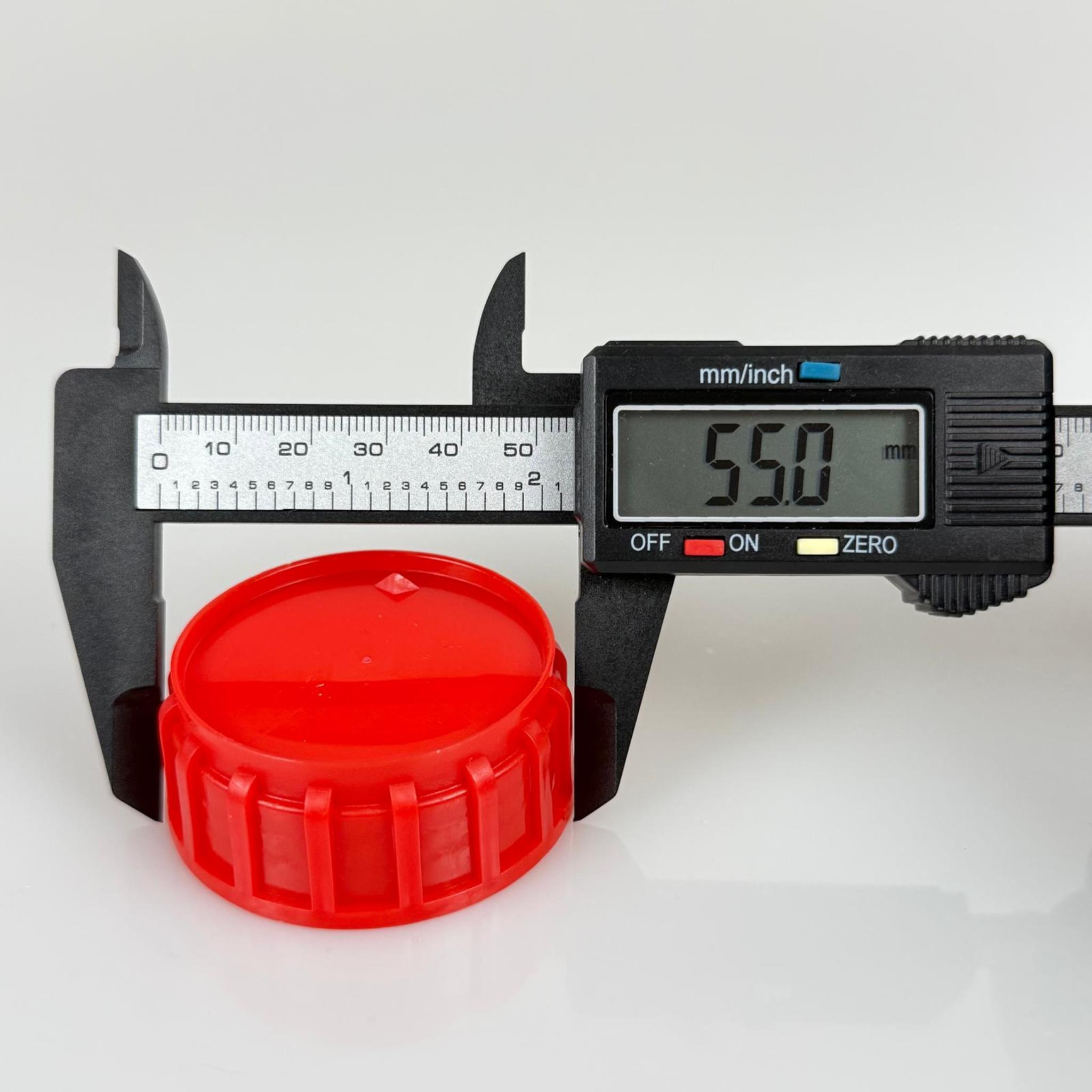50 MM ALÜMİNYUM İNDİKSİYON CONTALI KIRMIZI PLASTİK KAPAK - SK50/24 BERİCAP PLASTİK ZİRAİ BİDON KAPAĞI (TARIM BİDONU İÇİN)