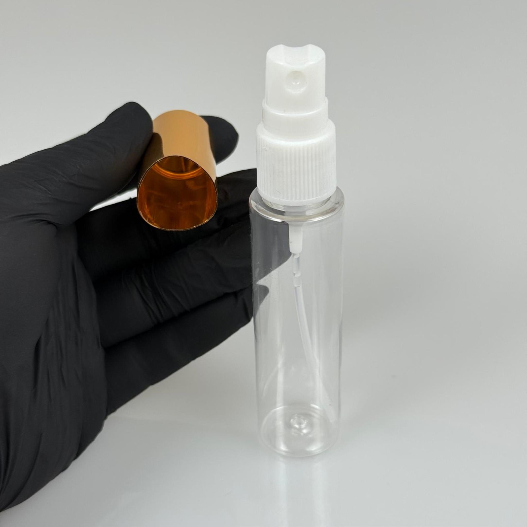 35 ML PET KOLONYA, PARFÜM VB ŞİŞELERİ - METAL ALÜMİNYUM GOLD KAPAK + VİDALI SPREY + 35 CC ŞİŞE SET TAKIM