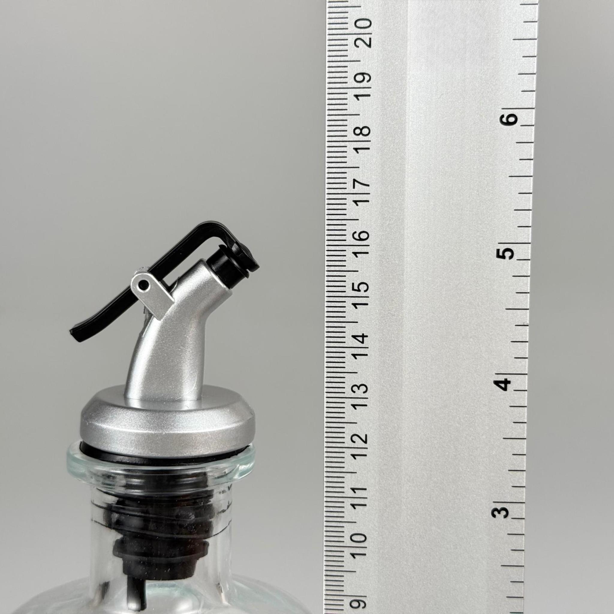 200 CC CAM SİLİNDİR LÜX ŞİŞE + GRİ AKITICI - ZEYTİNYAĞI, MUTFAK VE RESTORAN İÇİN DEKORATİF ŞİŞE