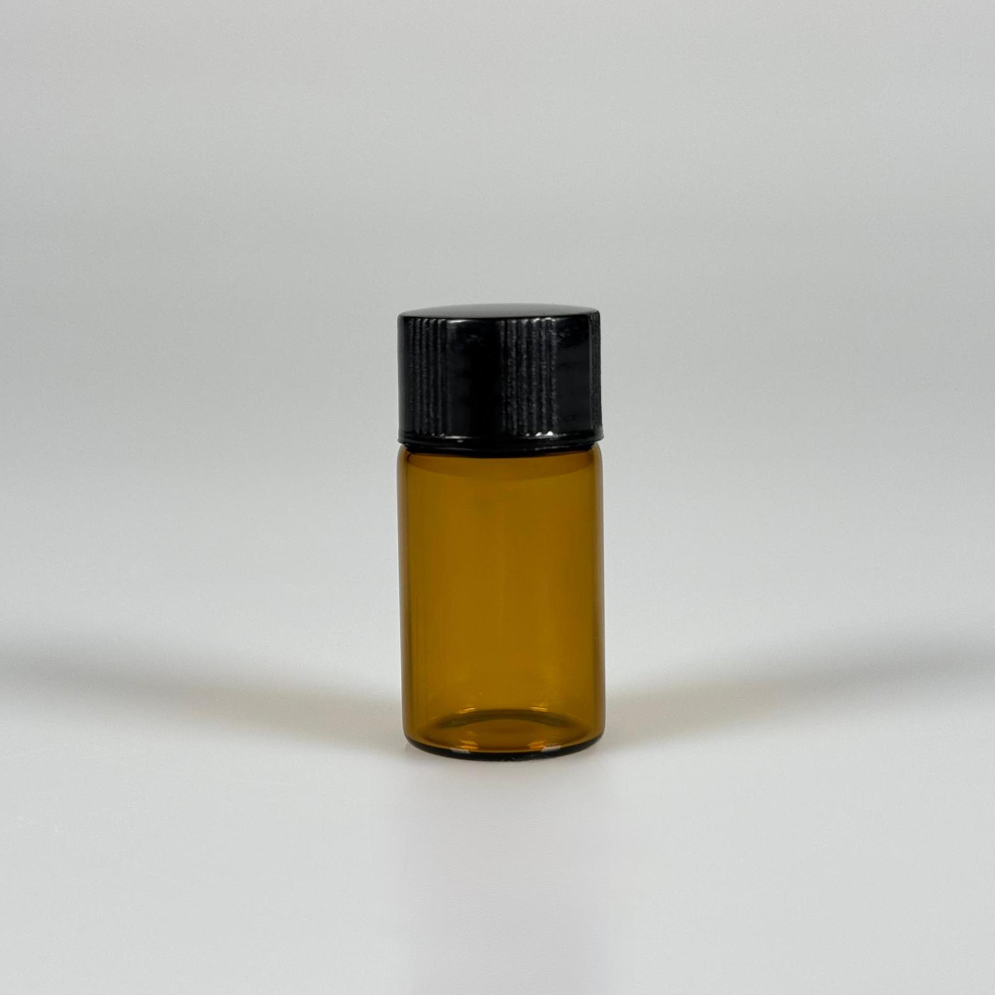 3 CC AMBER CAM ŞİŞE - SİYAH KAPAKLI - 3 ML KAPAKLI CAM ŞİŞE