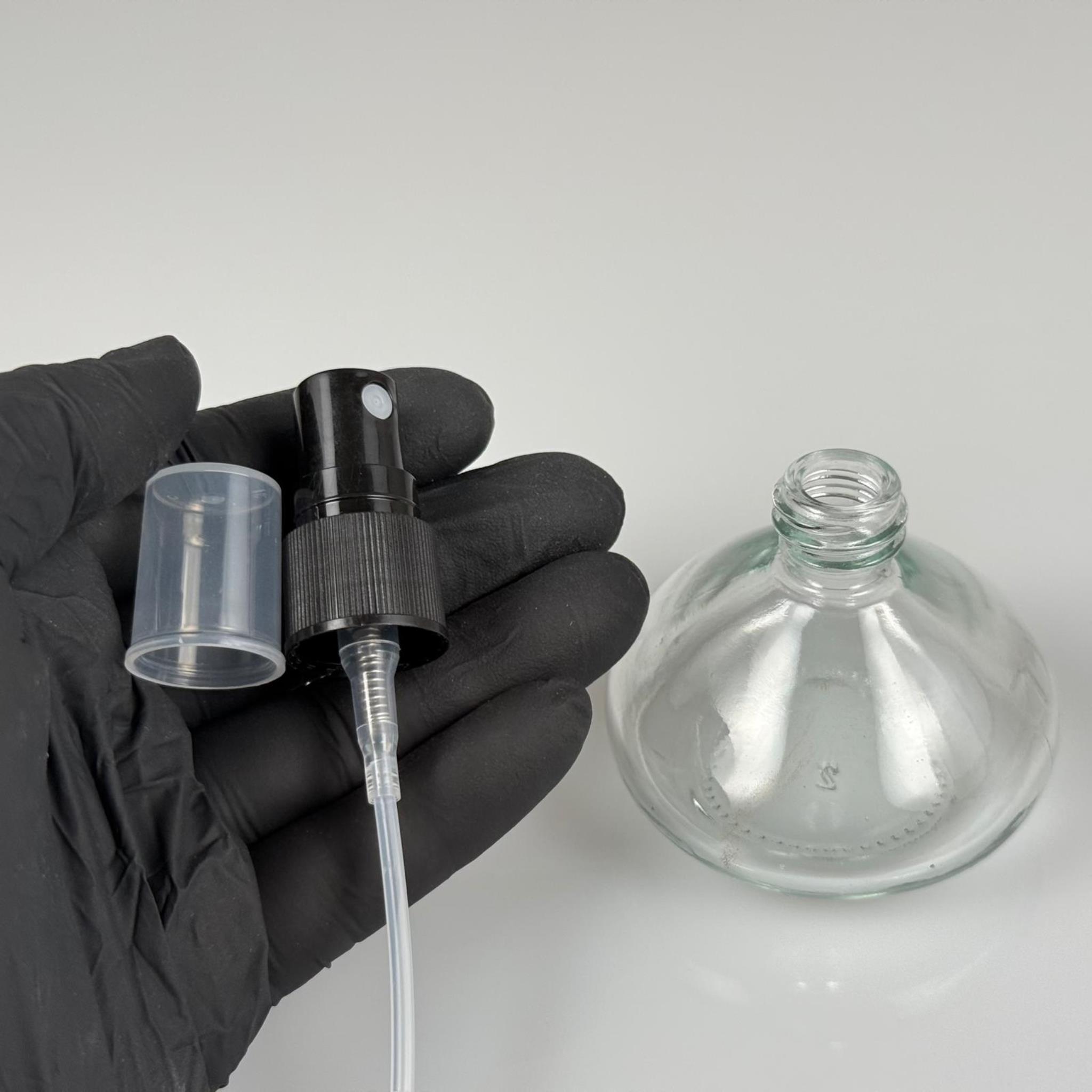 50 CC BASIK CAM ŞİŞE + SİYAH SPREY FISFIS - 50 ML HEDİYELİK CAM KOLONYA ŞİŞESİ - DÜĞÜN, NİŞAN, SÖZ, KINA, CENAZE, PROMOSYON İÇİN HEDİYELİK KOLONYA ŞİŞELERİ
