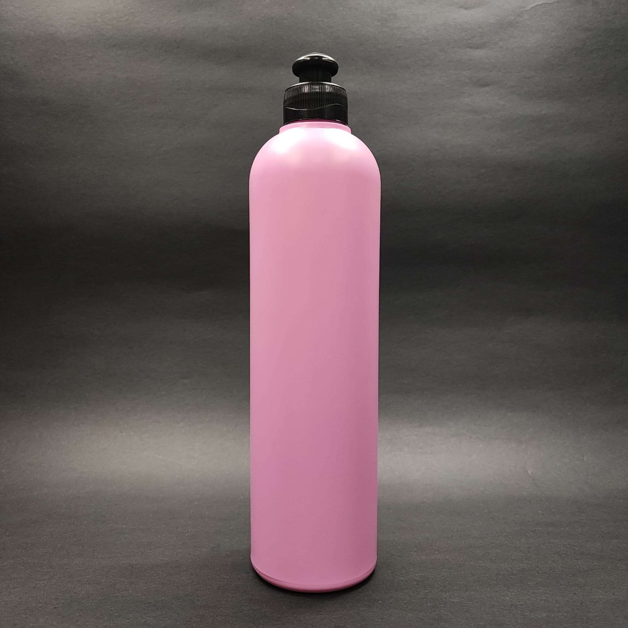 500 CC PEMBE POLİETİLEN PE ŞAMPUAN ŞİŞESİ - SİYAH AKITICILI PUSH PULL KAPAKLI - 500 ML PE ŞAMPUAN ŞİŞESİ